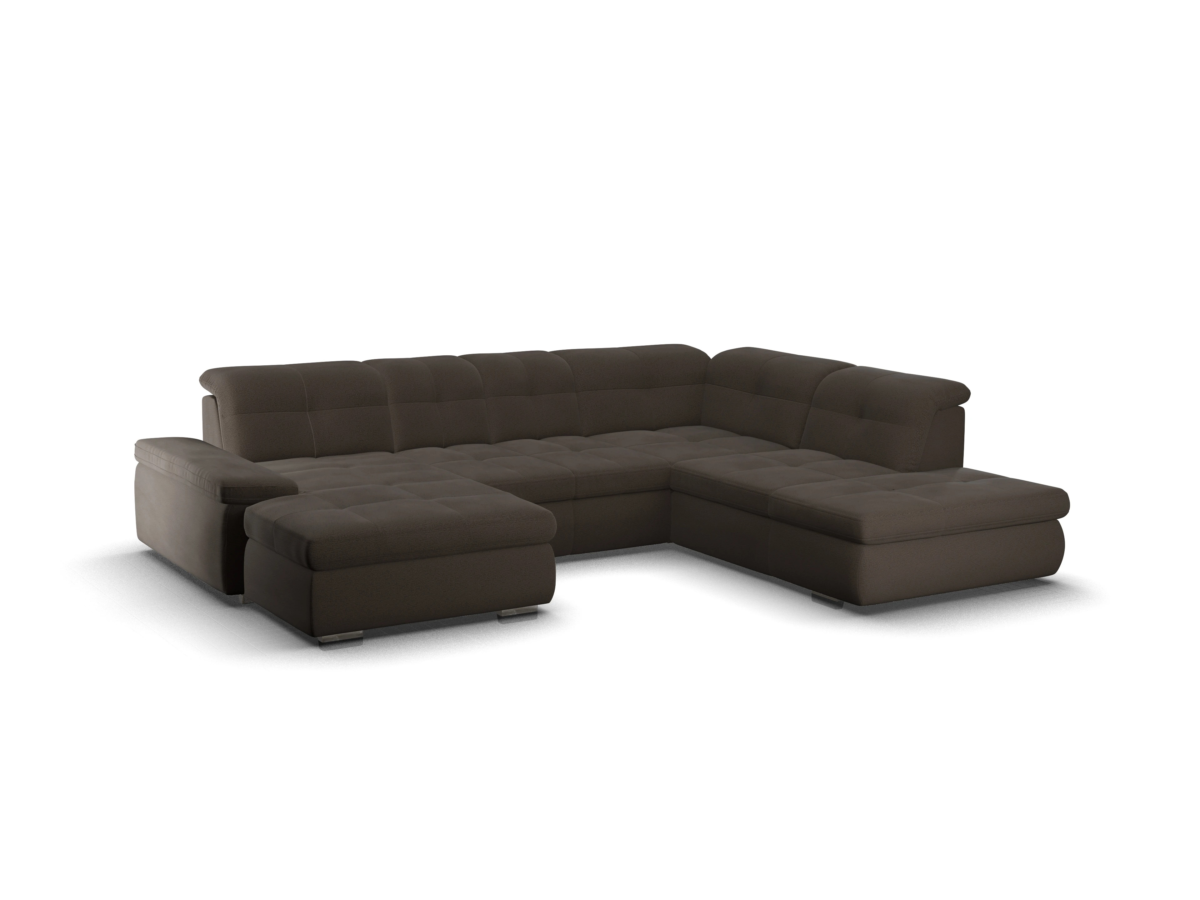Sitz Concept smart 1001 Canape Small SE 1,5Aho L Ansicht des Produktes SC Smart 1001 Wohnlandschaft offen beidseitig in Stoff Braun