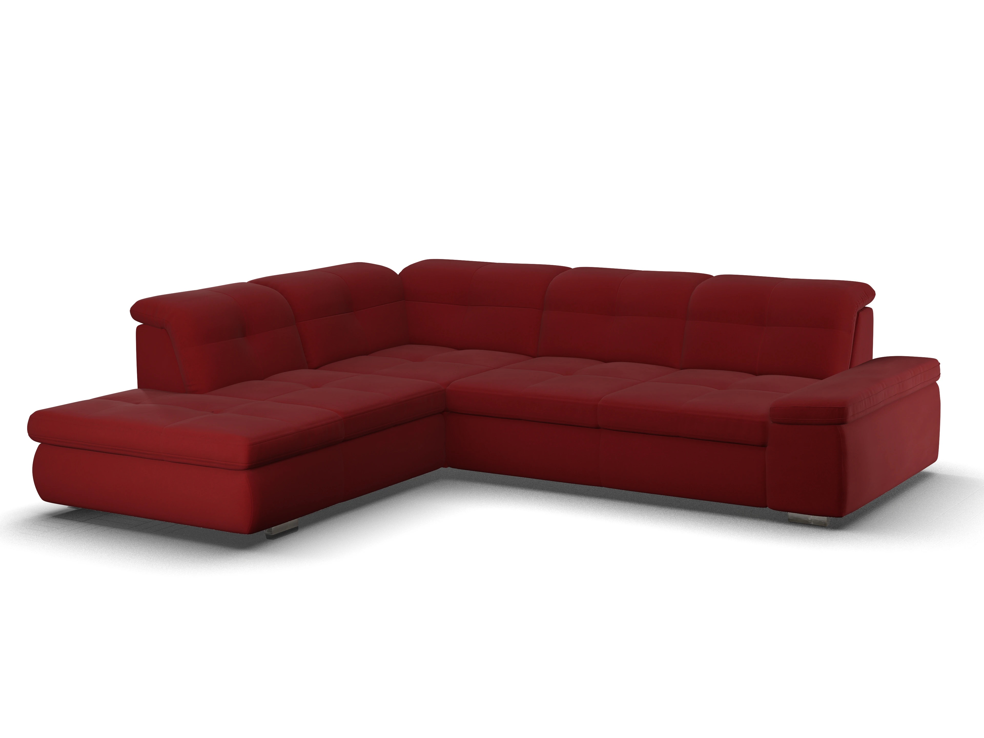 Ansicht des Produktes SC Smart 1001 Ecksofa links Abschluss offen in Stoff Rot