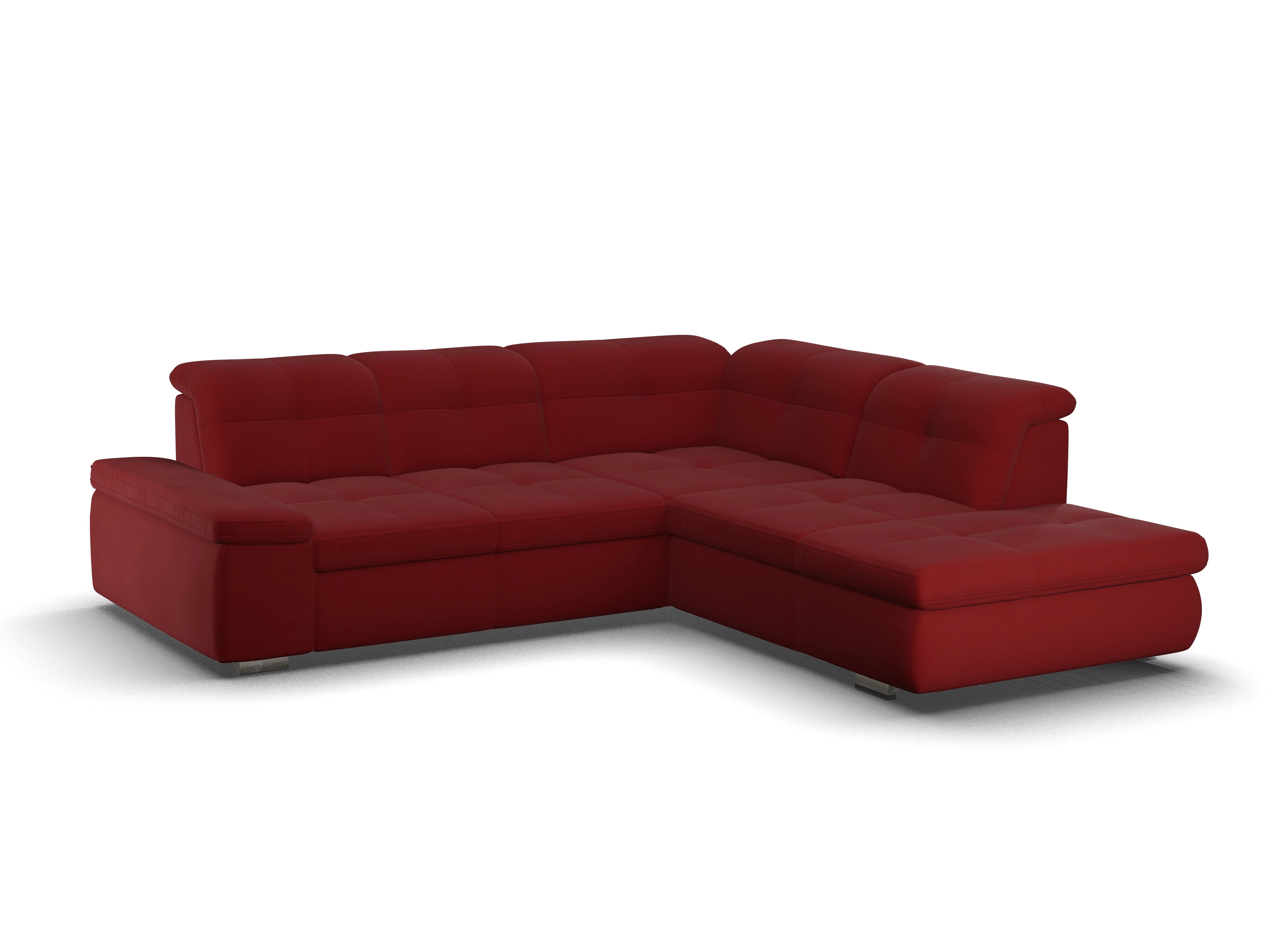 Ansicht des Produktes SC Smart 1001 Ecksofa rechts Abschluss offen in Stoff Rot