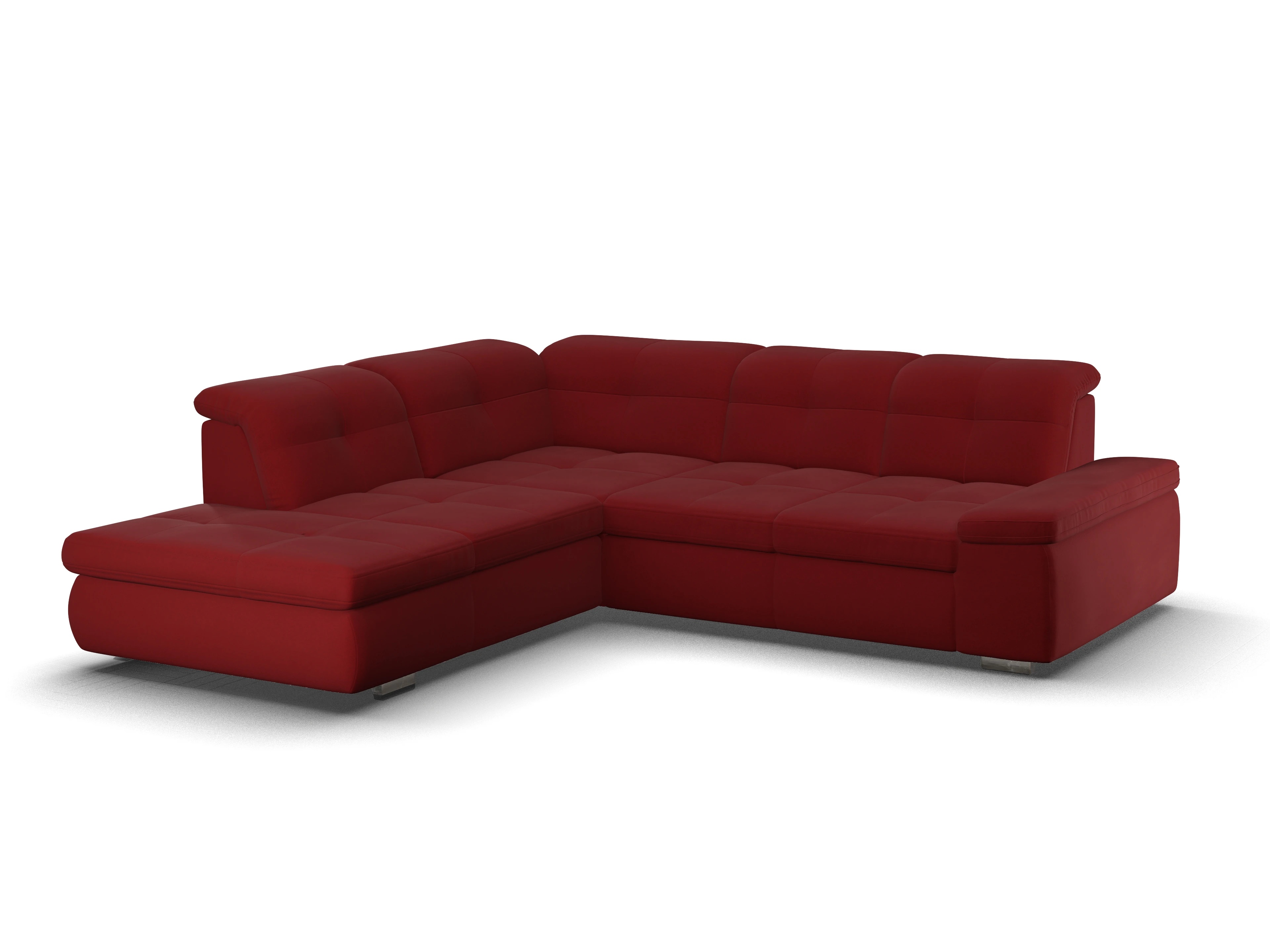 Ansicht des Produktes SC Smart 1001 Ecksofa links Abschluss offen in Stoff Rot