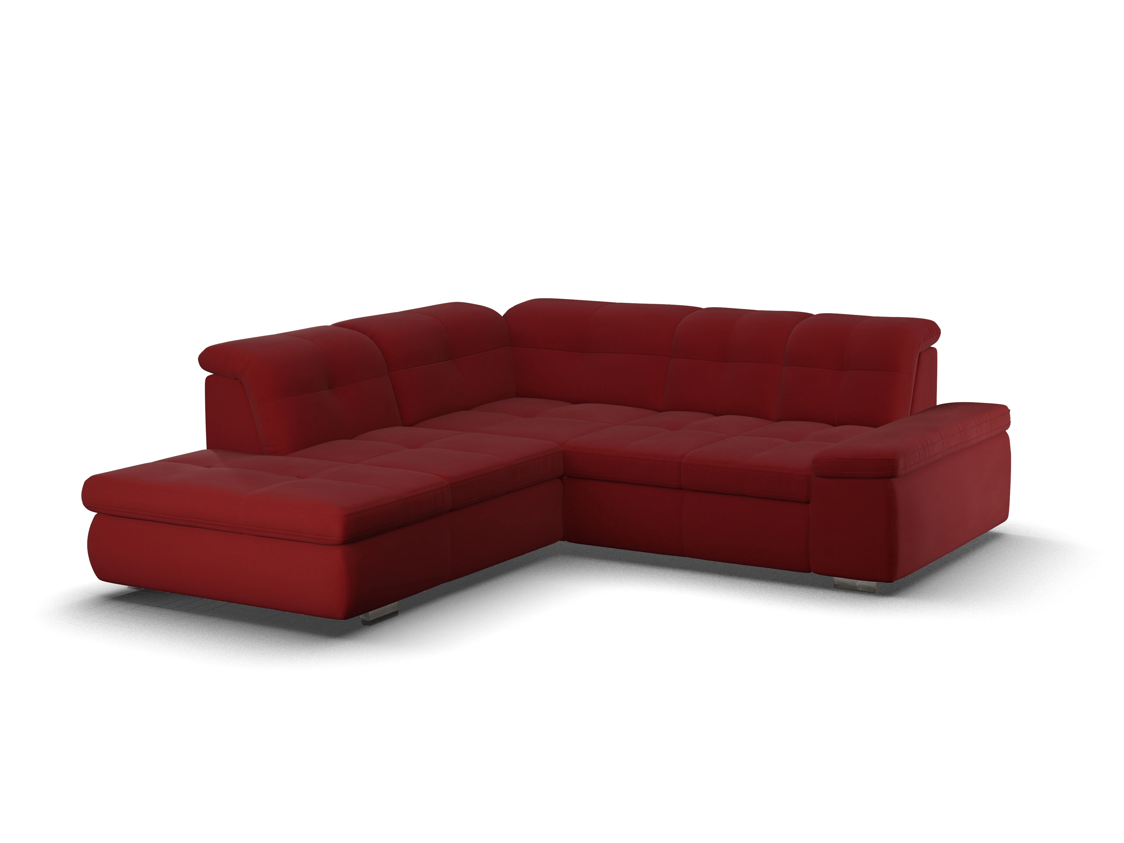 Ansicht des Produktes SC Smart 1001 Ecksofa links Abschluss offen in Stoff Rot