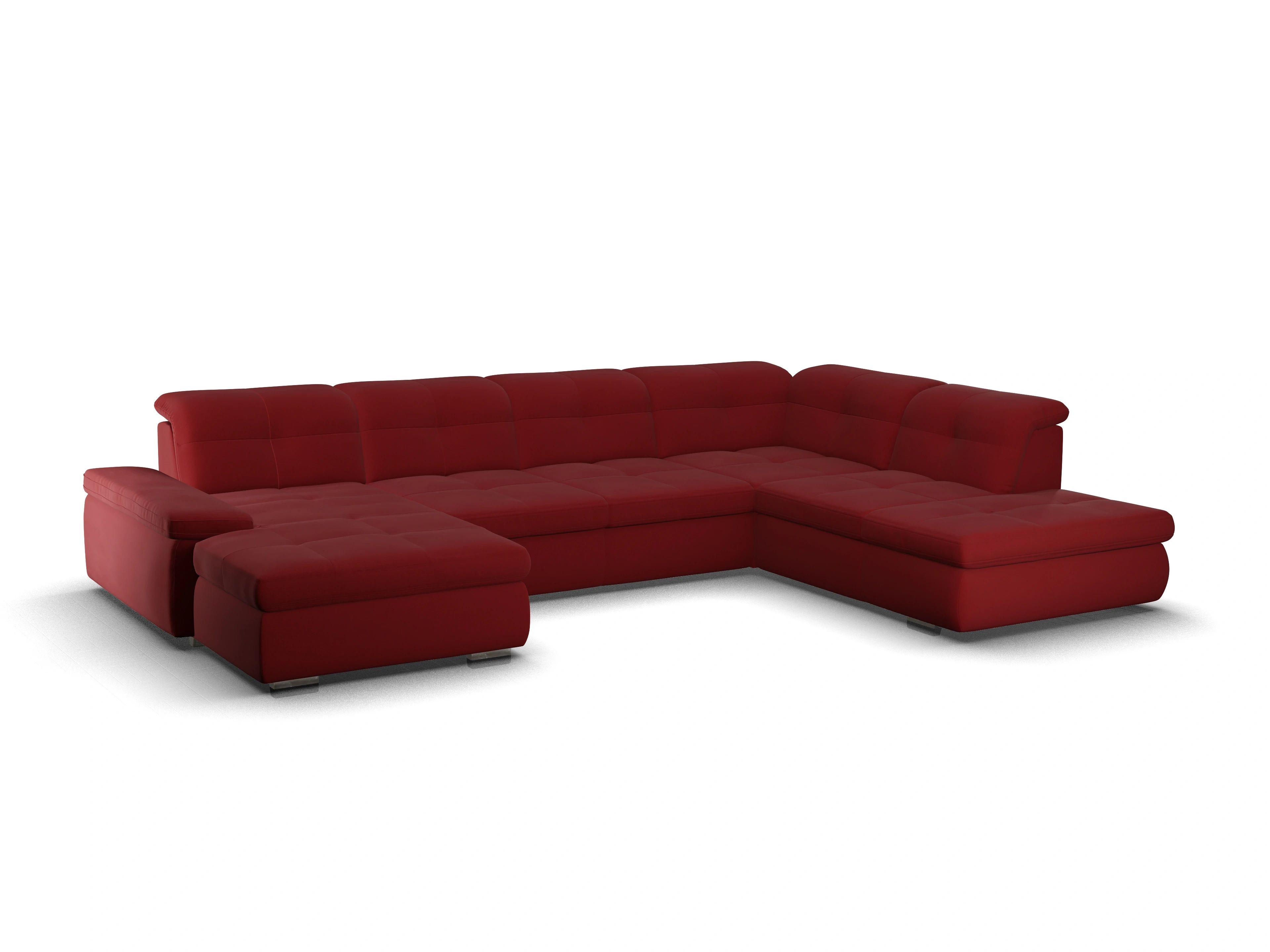 Ansicht des Produktes SC Smart 1001 Wohnlandschaft offen beidseitig in Stoff Rot