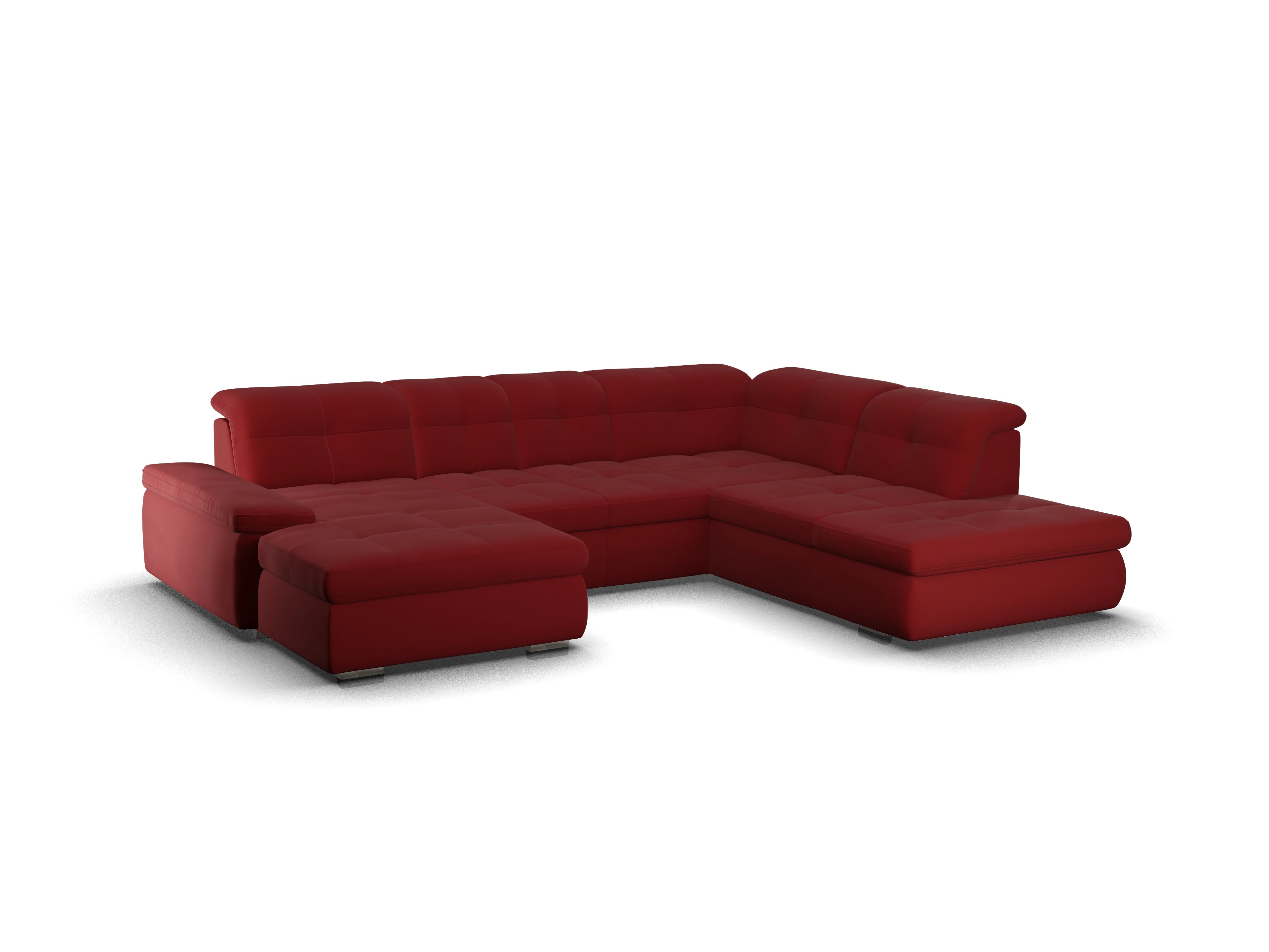 Sitz Concept smart 1001 Canape Small SE 1,5Aho L Ansicht des Produktes SC Smart 1001 Wohnlandschaft offen beidseitig in Stoff Rot