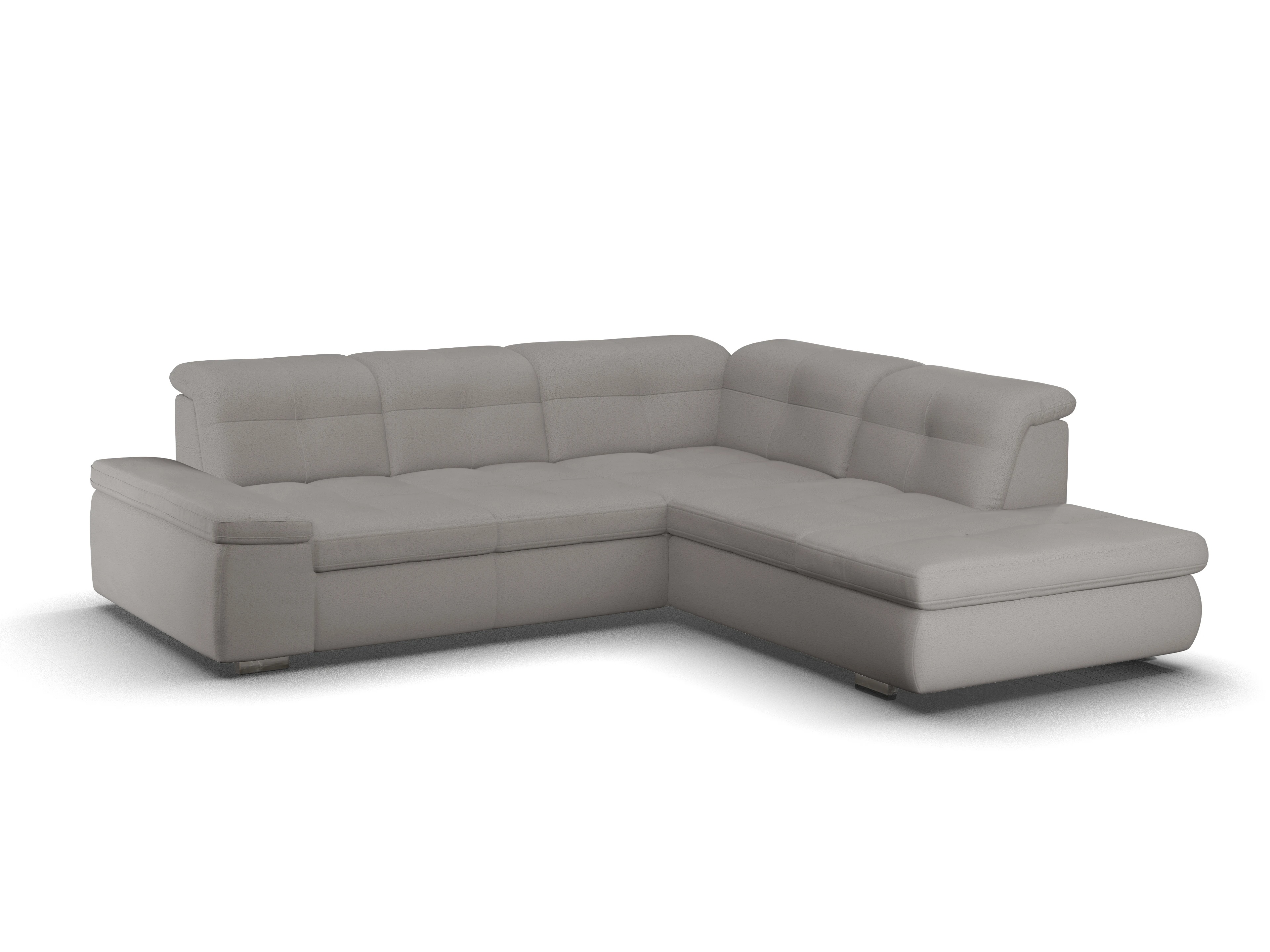 Ansicht des Produktes SC Smart 1001 Ecksofa rechts Abschluss offen in Stoff Grau