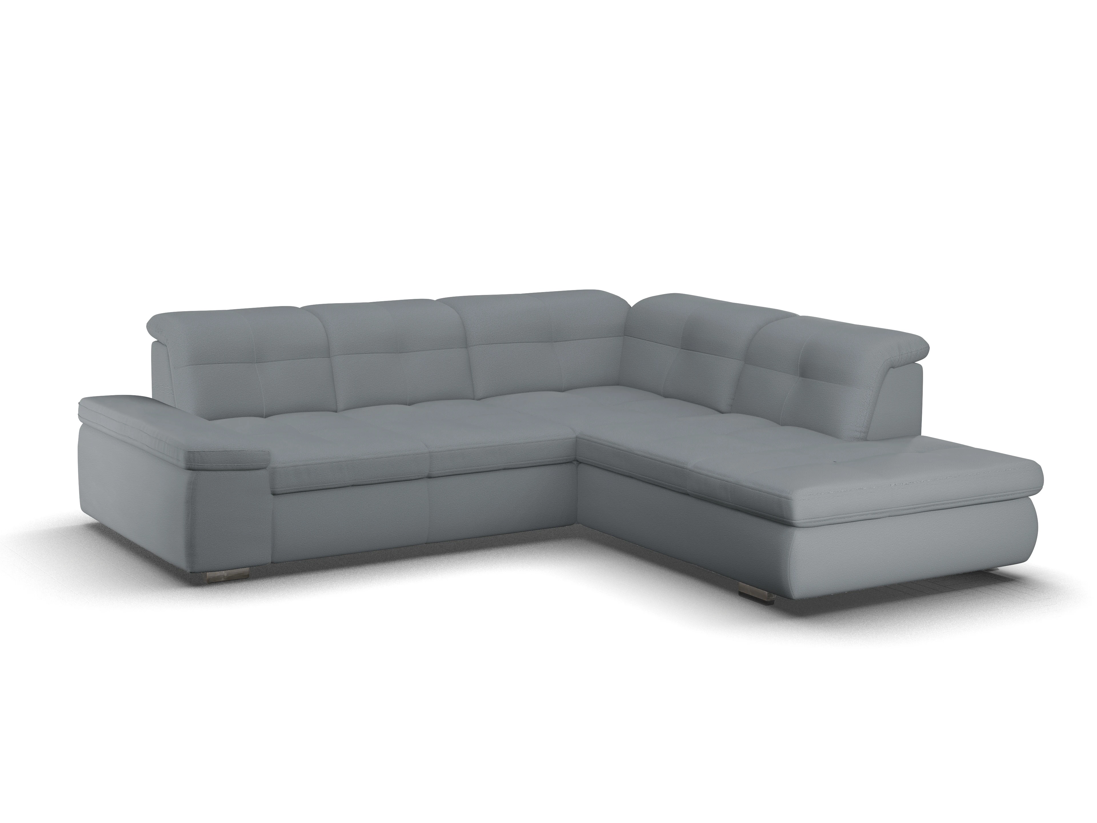 Ansicht des Produktes SC Smart 1001 Ecksofa rechts Abschluss offen in Stoff Grau