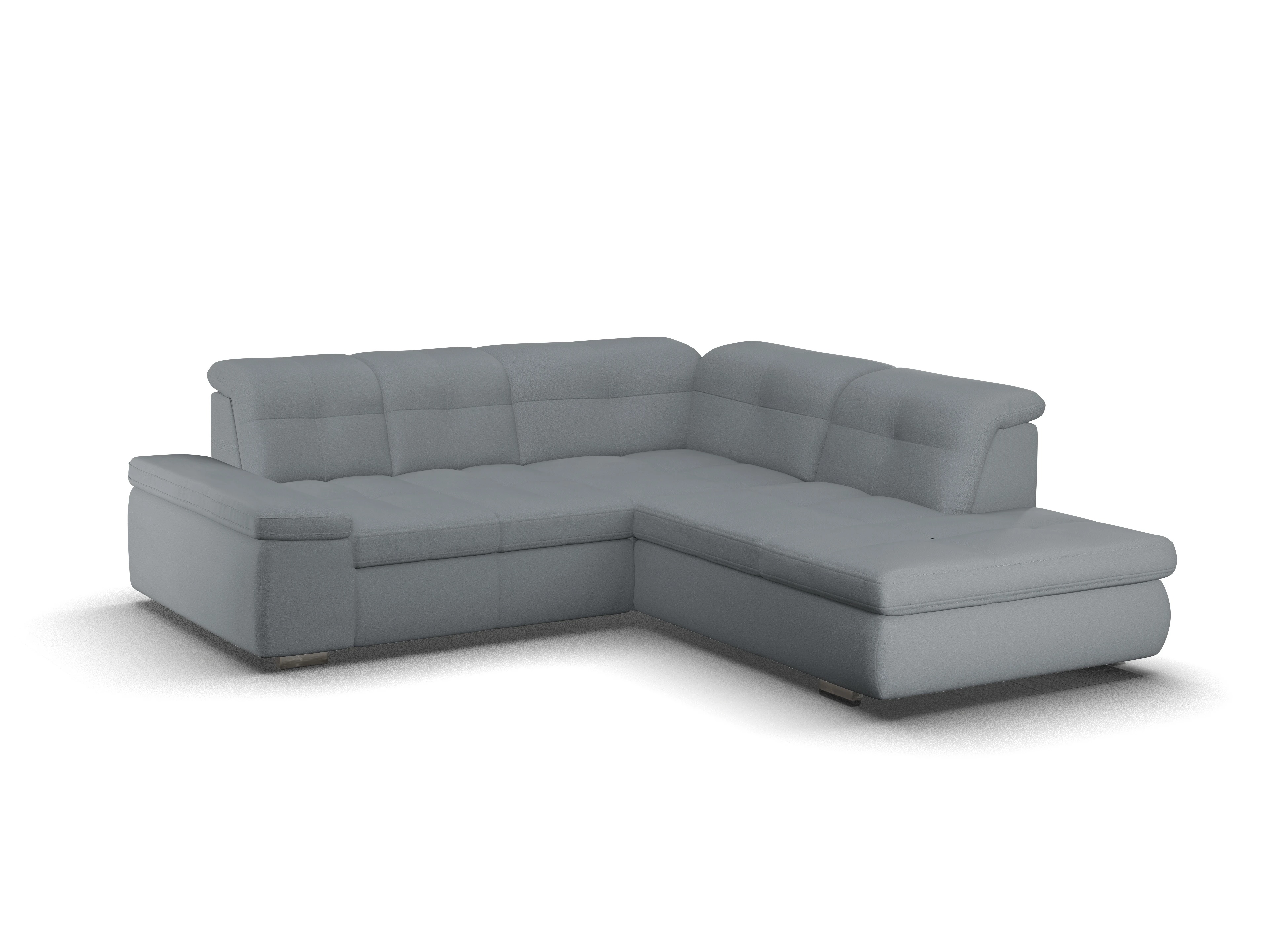 Ansicht des Produktes SC Smart 1001 Ecksofa rechts Abschluss offen in Stoff Grau