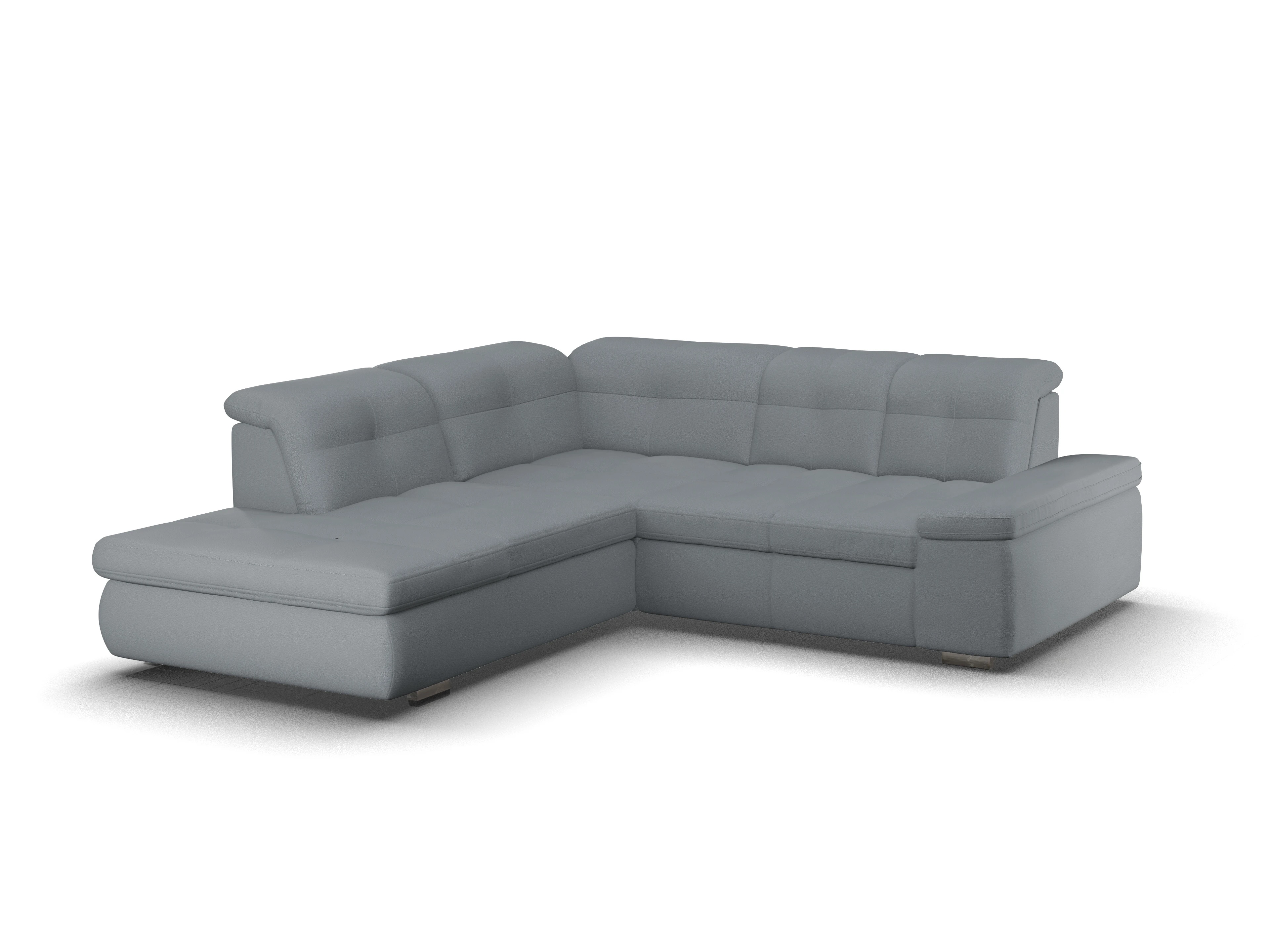 Ansicht des Produktes SC Smart 1001 Ecksofa links Abschluss offen in Stoff Grau