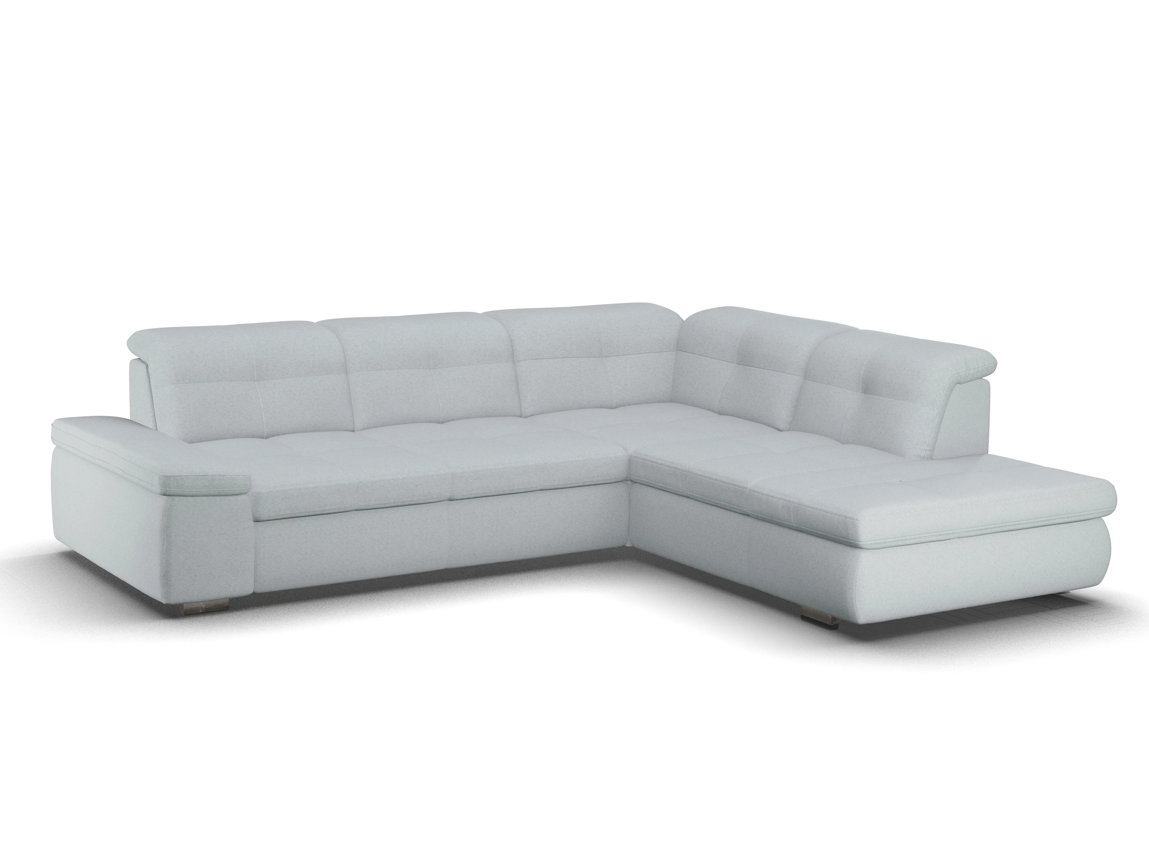 Ansicht des Produktes SC Smart 1001 Ecksofa rechts Abschluss offen in Stoff Blau
