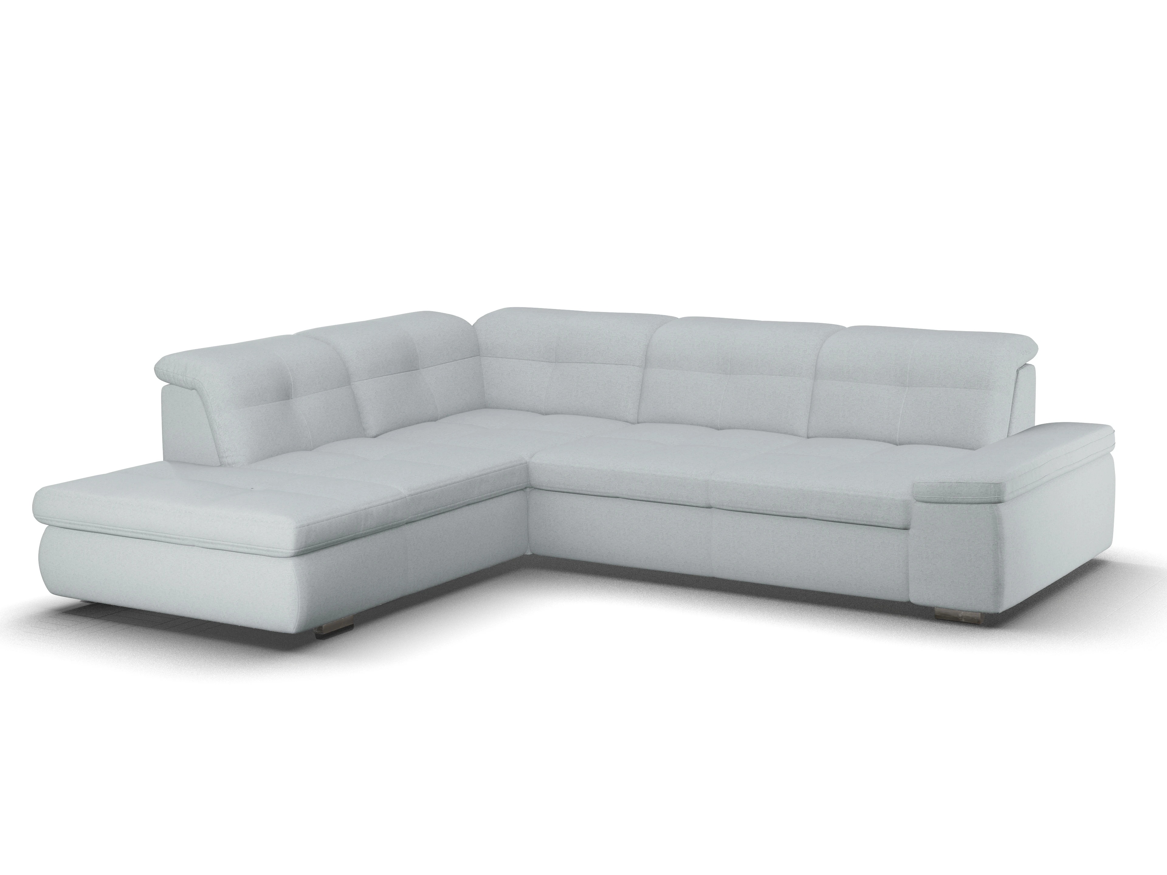 Ansicht des Produktes SC Smart 1001 Ecksofa links Abschluss offen in Stoff Blau