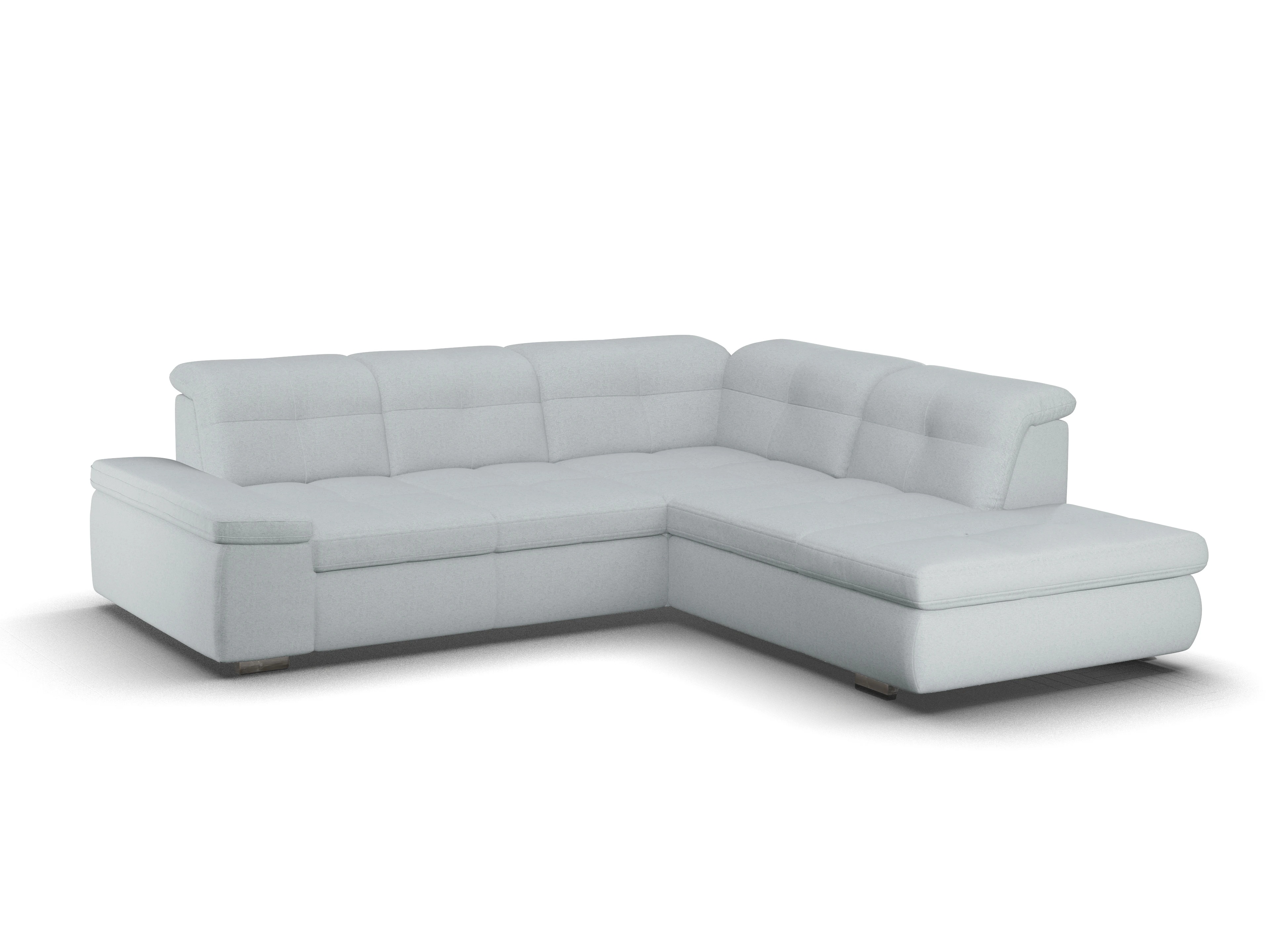 Ansicht des Produktes SC Smart 1001 Ecksofa rechts Abschluss offen in Stoff Blau