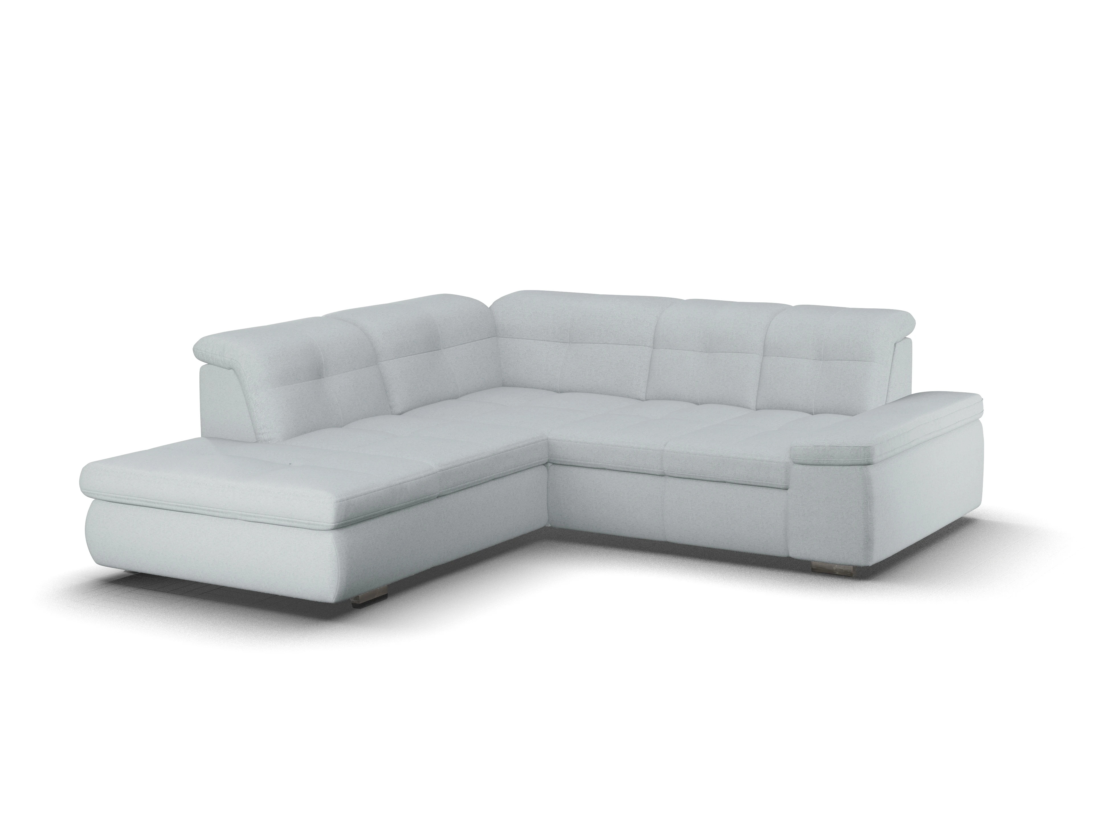 Ansicht des Produktes SC Smart 1001 Ecksofa links Abschluss offen in Stoff Blau