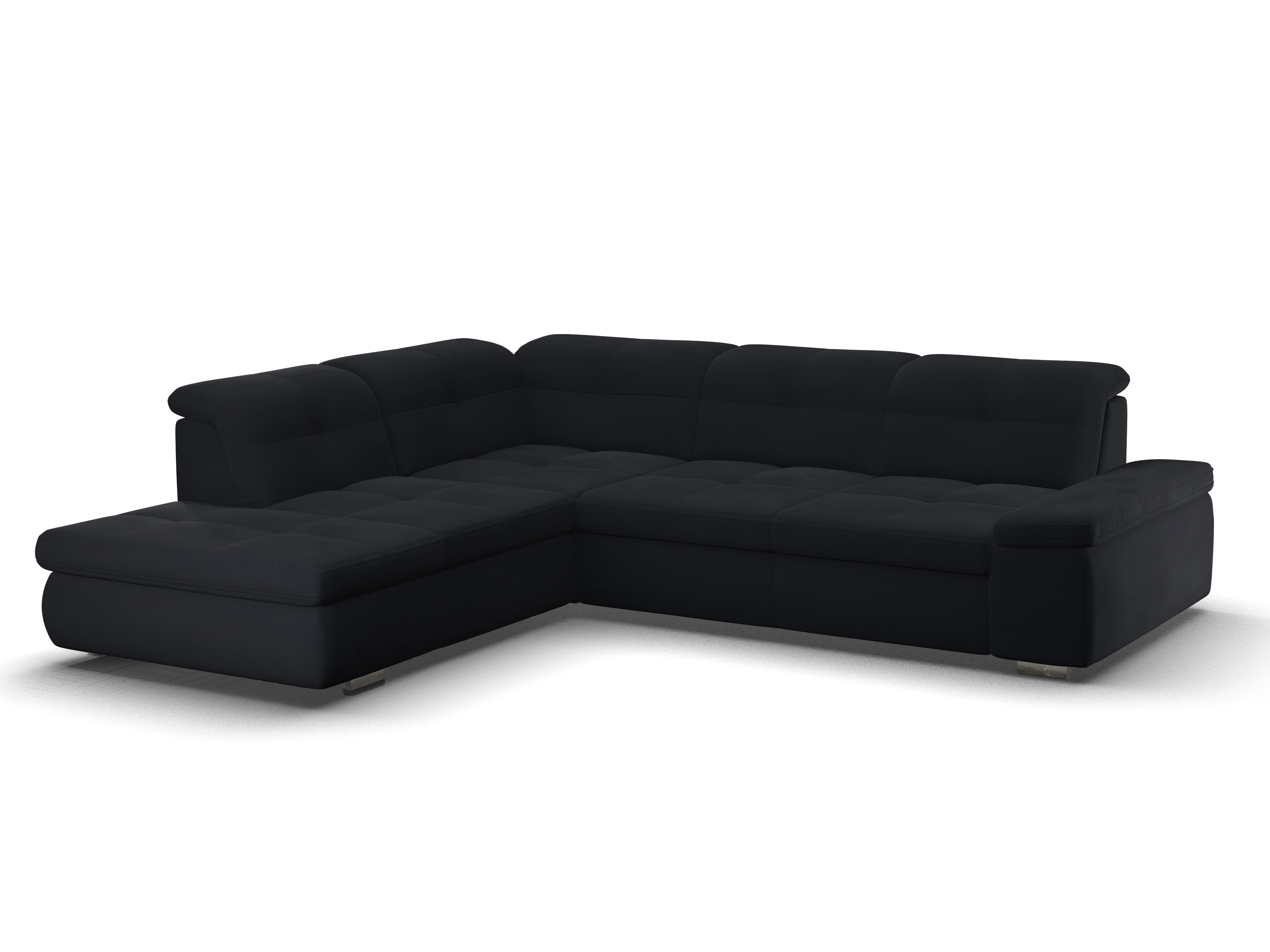 Ansicht des Produktes SC Smart 1001 Ecksofa links Abschluss offen in Stoff Blau