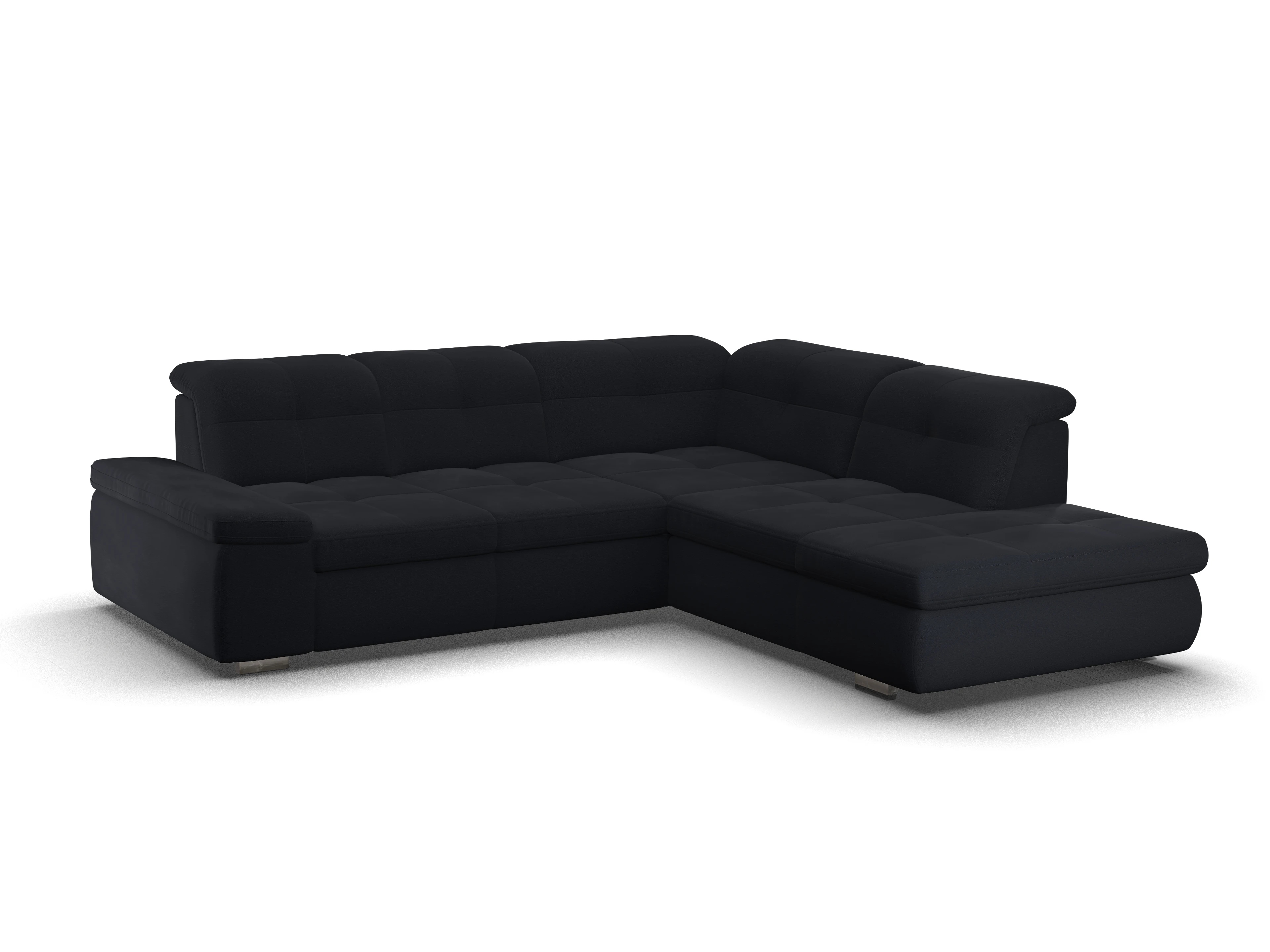 Ansicht des Produktes SC Smart 1001 Ecksofa rechts Abschluss offen in Stoff Blau