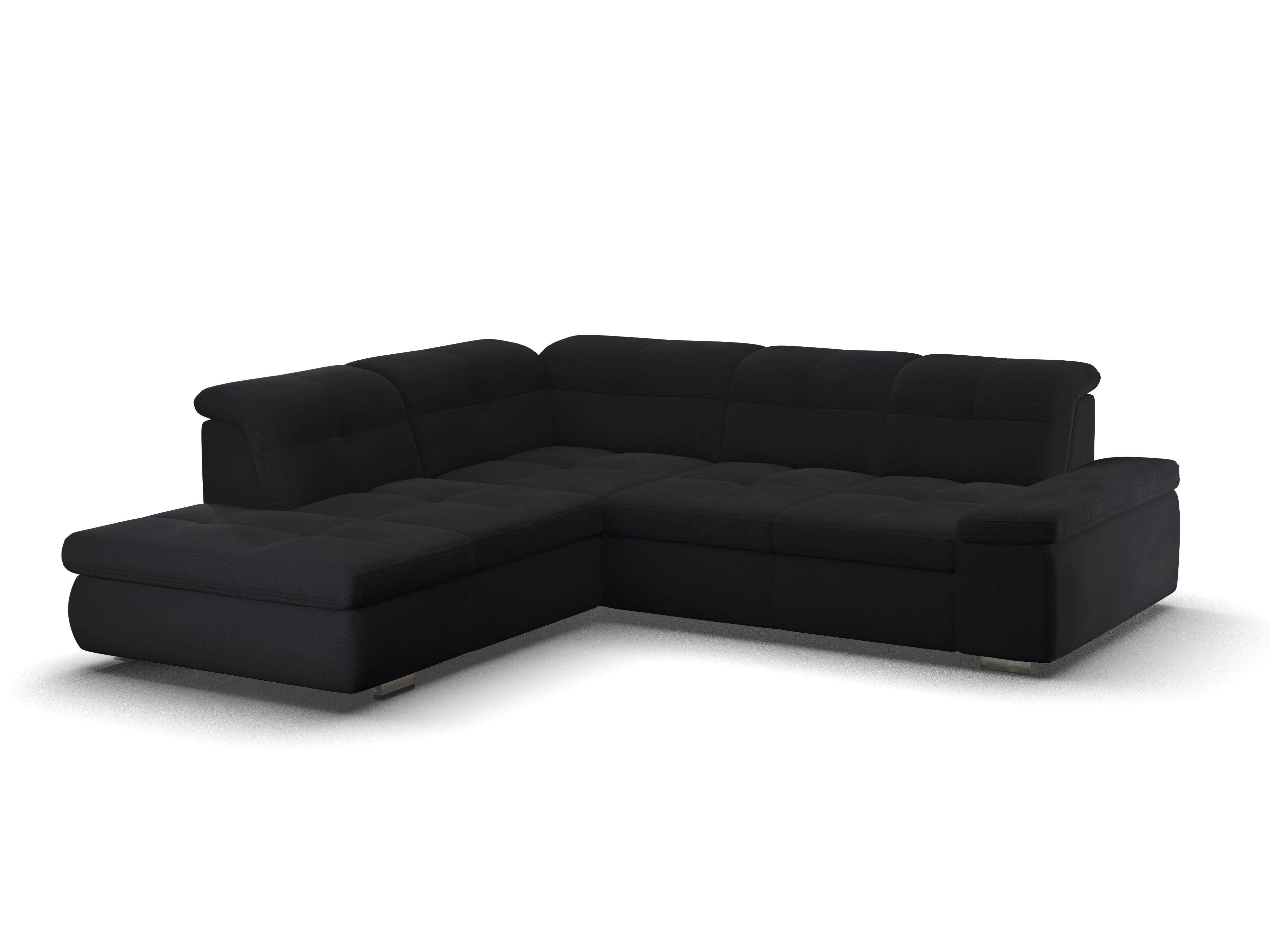 Ansicht des Produktes SC Smart 1001 Ecksofa links Abschluss offen in Stoff Blau