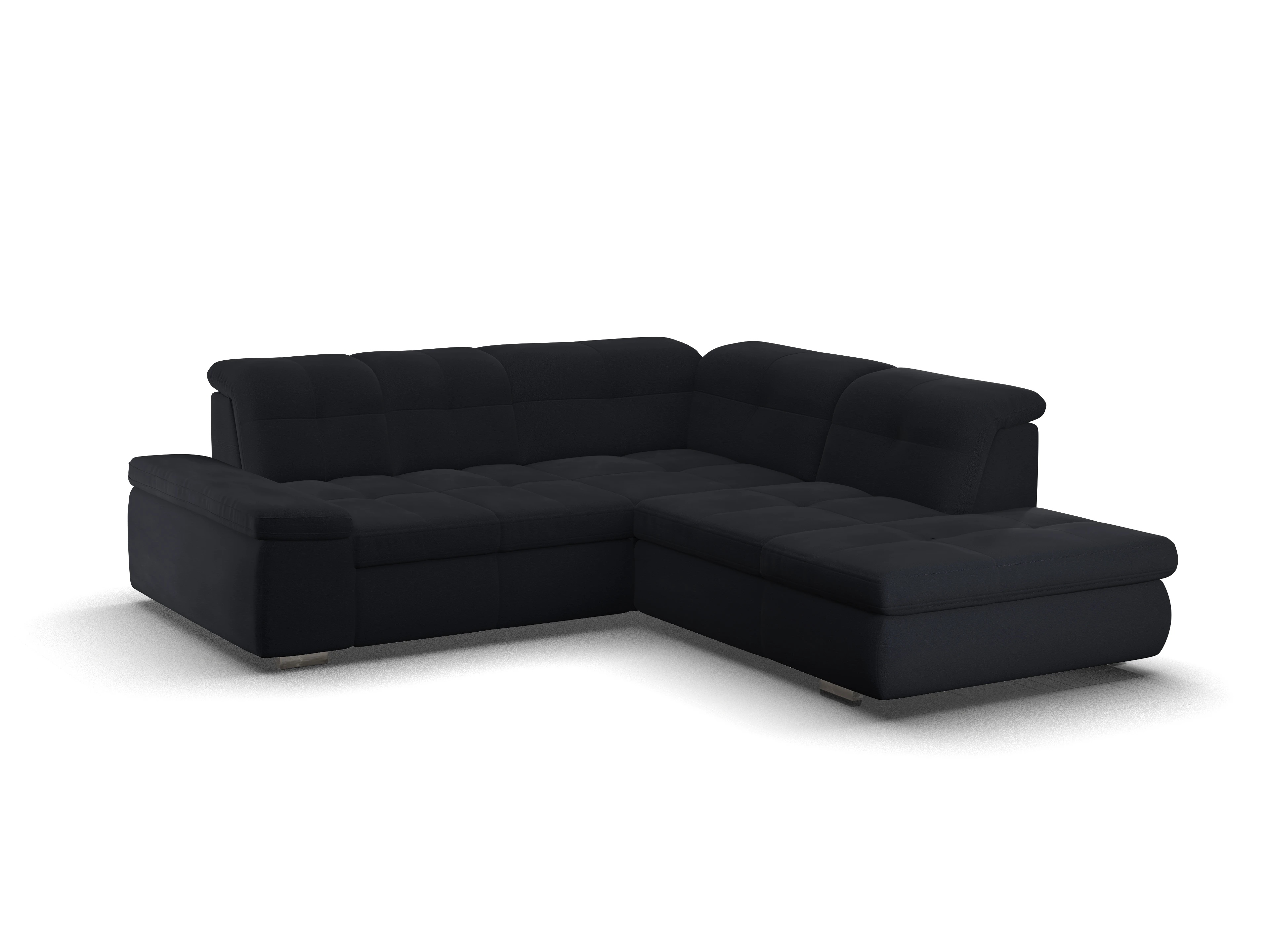 Ansicht des Produktes SC Smart 1001 Ecksofa rechts Abschluss offen in Stoff Blau