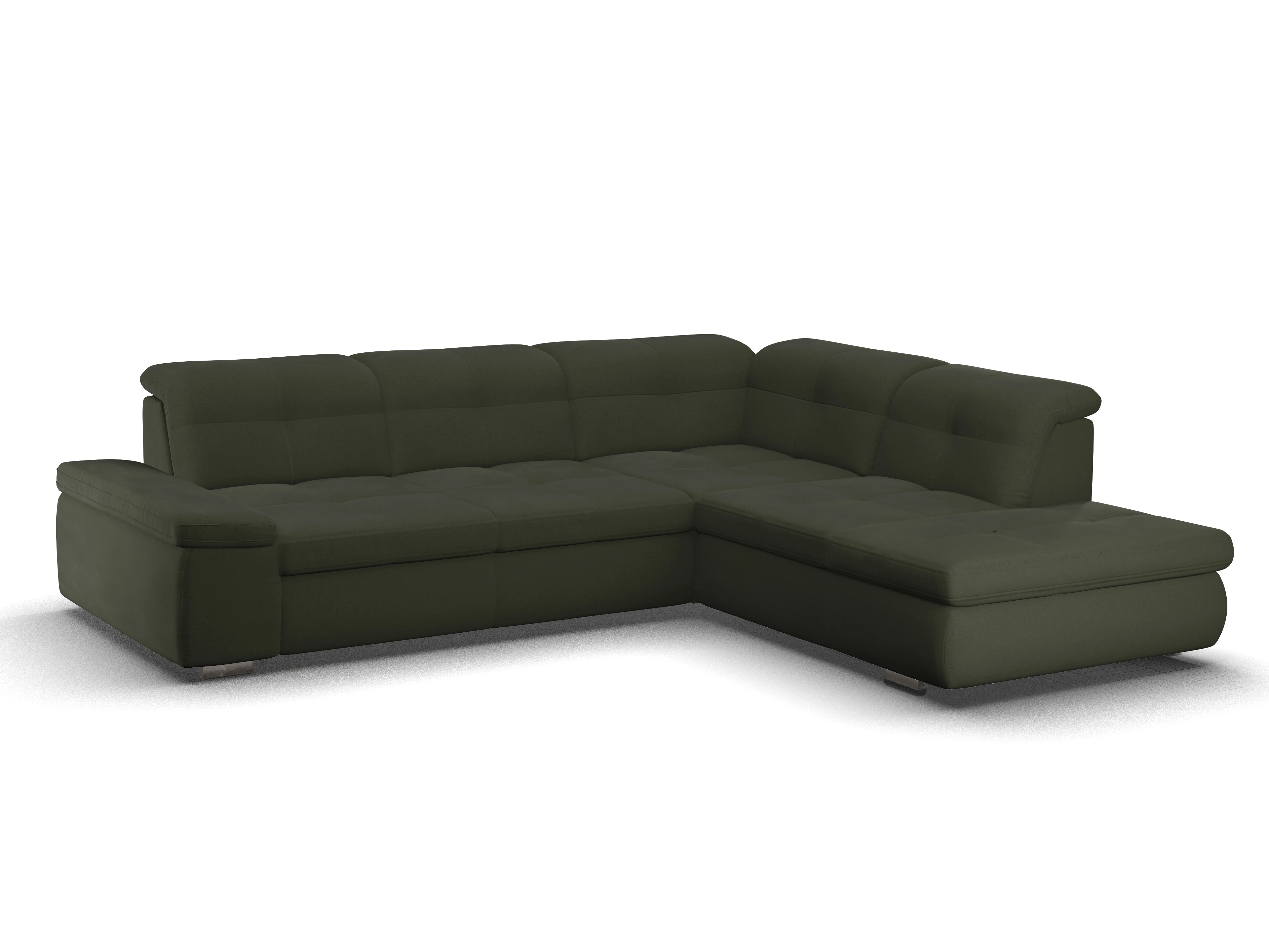 Ansicht des Produktes SC Smart 1001 Ecksofa rechts Abschluss offen in Stoff Grün