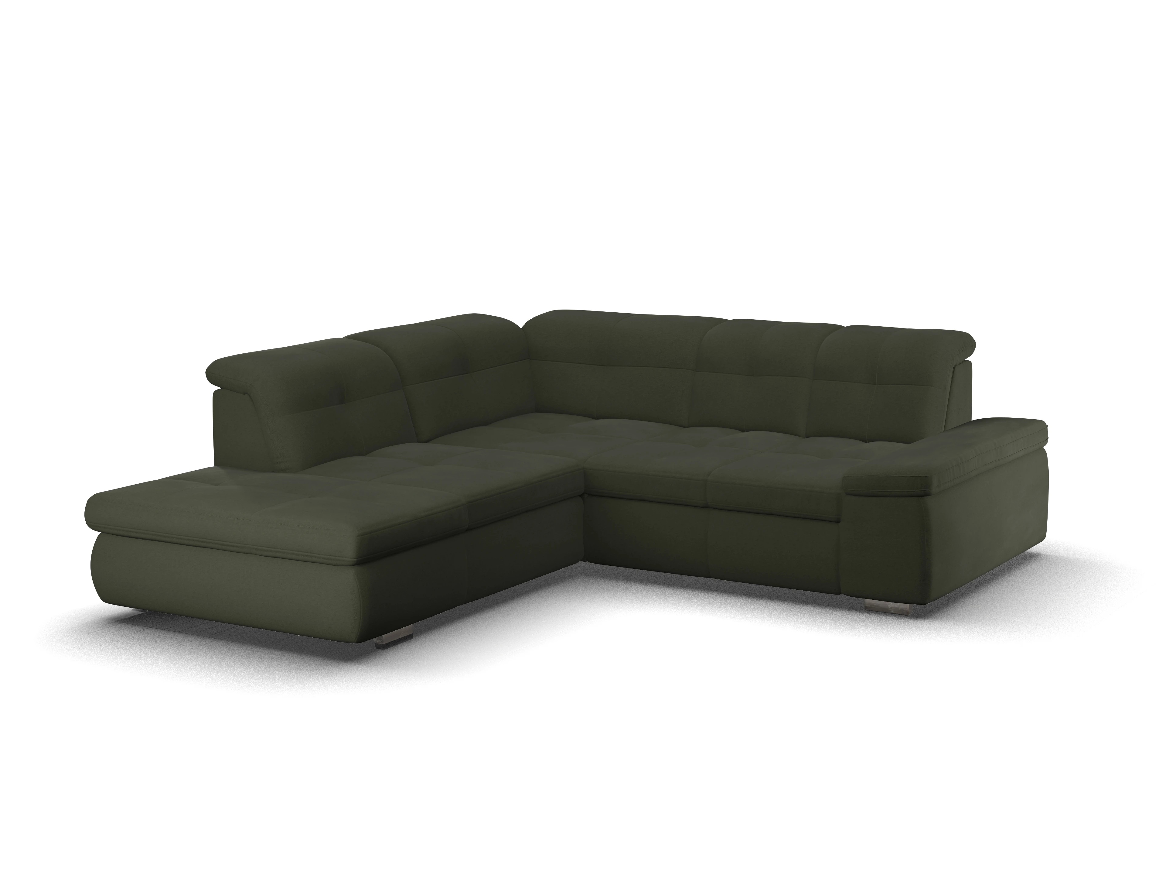 Ansicht des Produktes SC Smart 1001 Ecksofa links Abschluss offen in Stoff Grün
