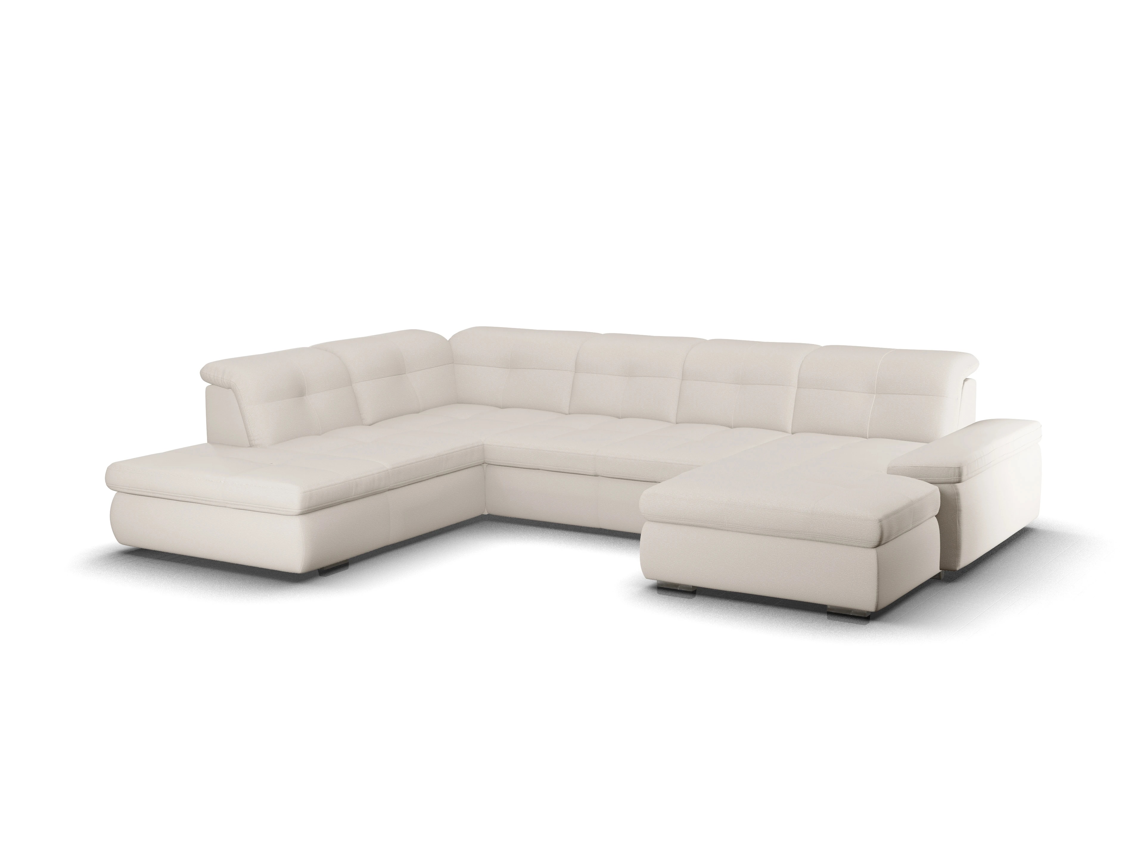 Ansicht des Produktes SC Smart 1001 Wohnlandschaft offen beidseitig in Stoff Beige