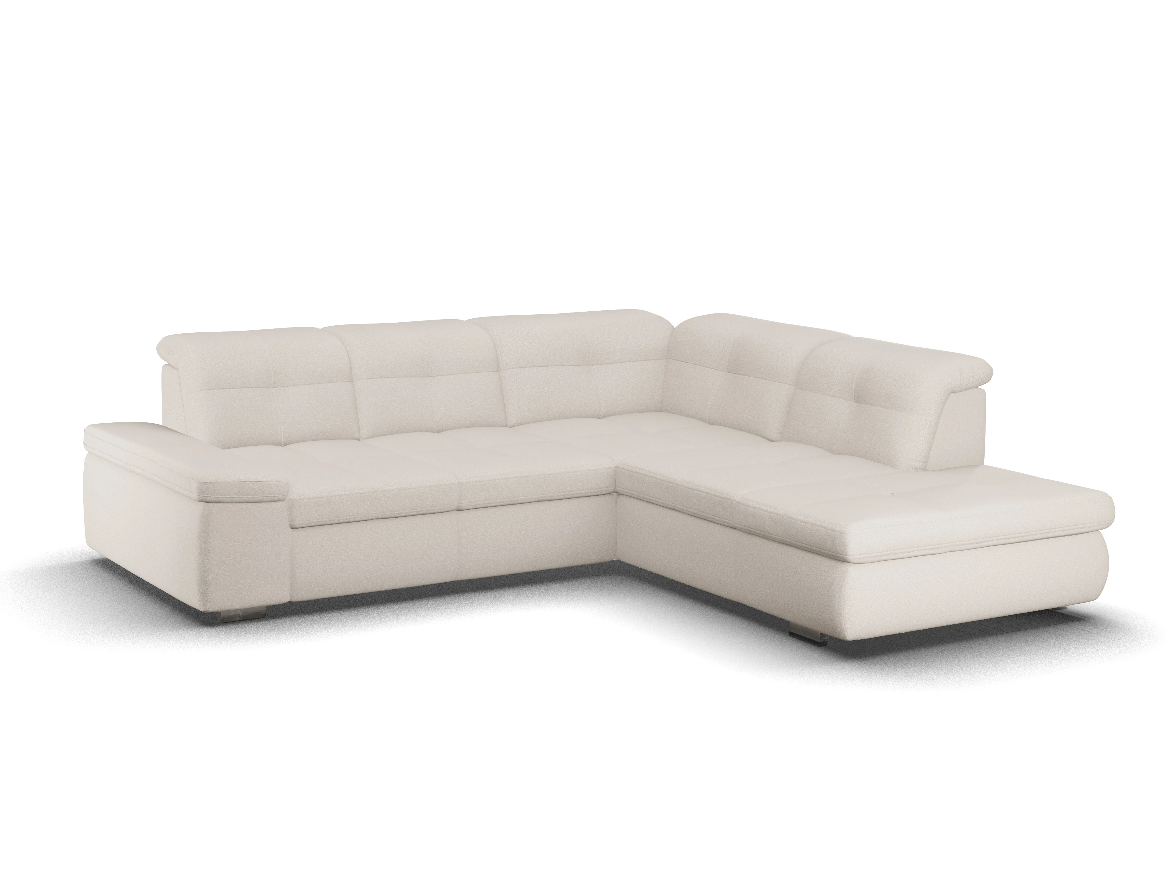 Ansicht des Produktes SC Smart 1001 Ecksofa rechts Abschluss offen in Stoff Beige