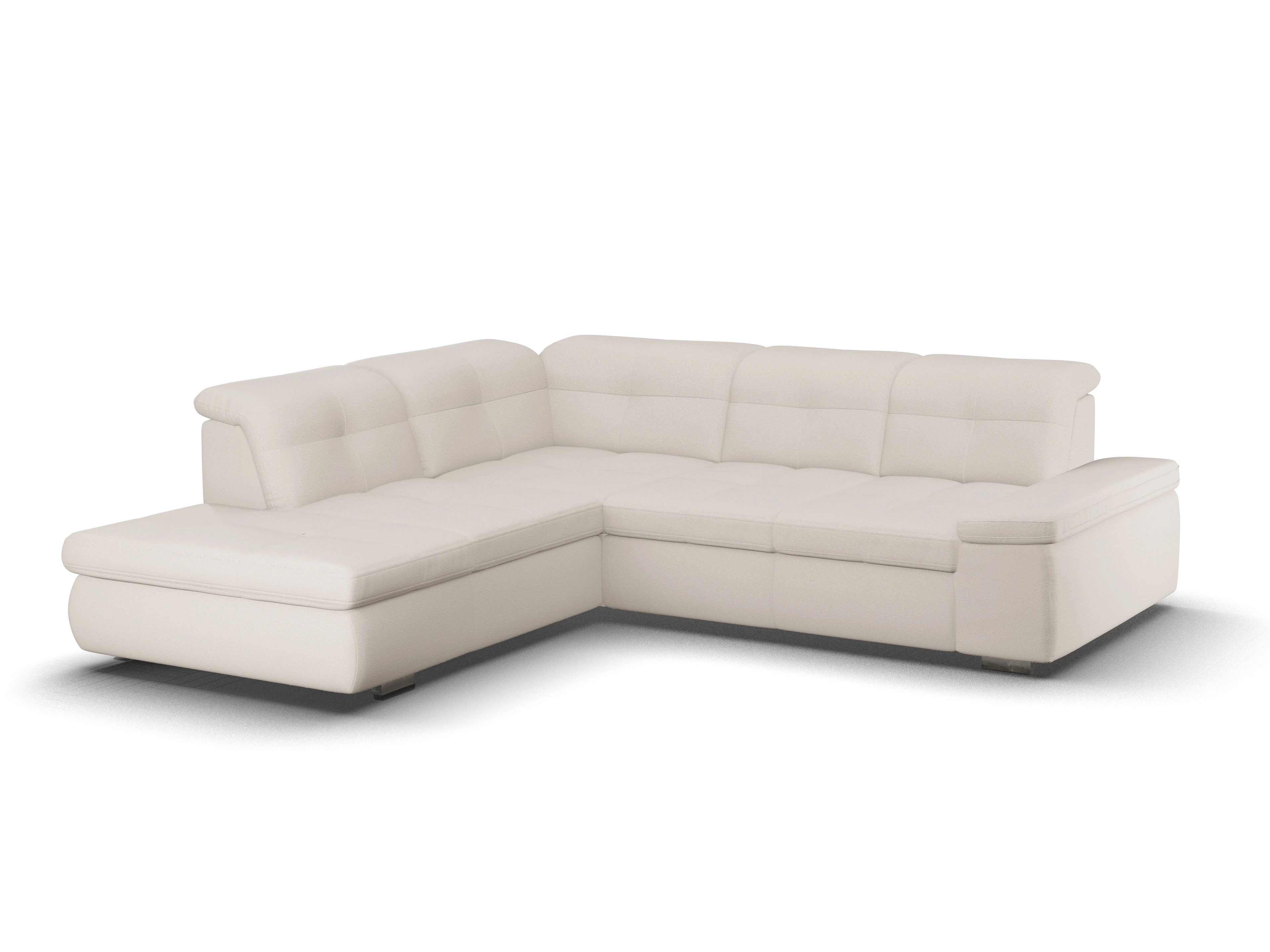 Sitz Concept smart 1001 Ecksofa 1,5Aho SE Medium L Ansicht des Produktes SC Smart 1001 Ecksofa links Abschluss offen in Stoff Beige