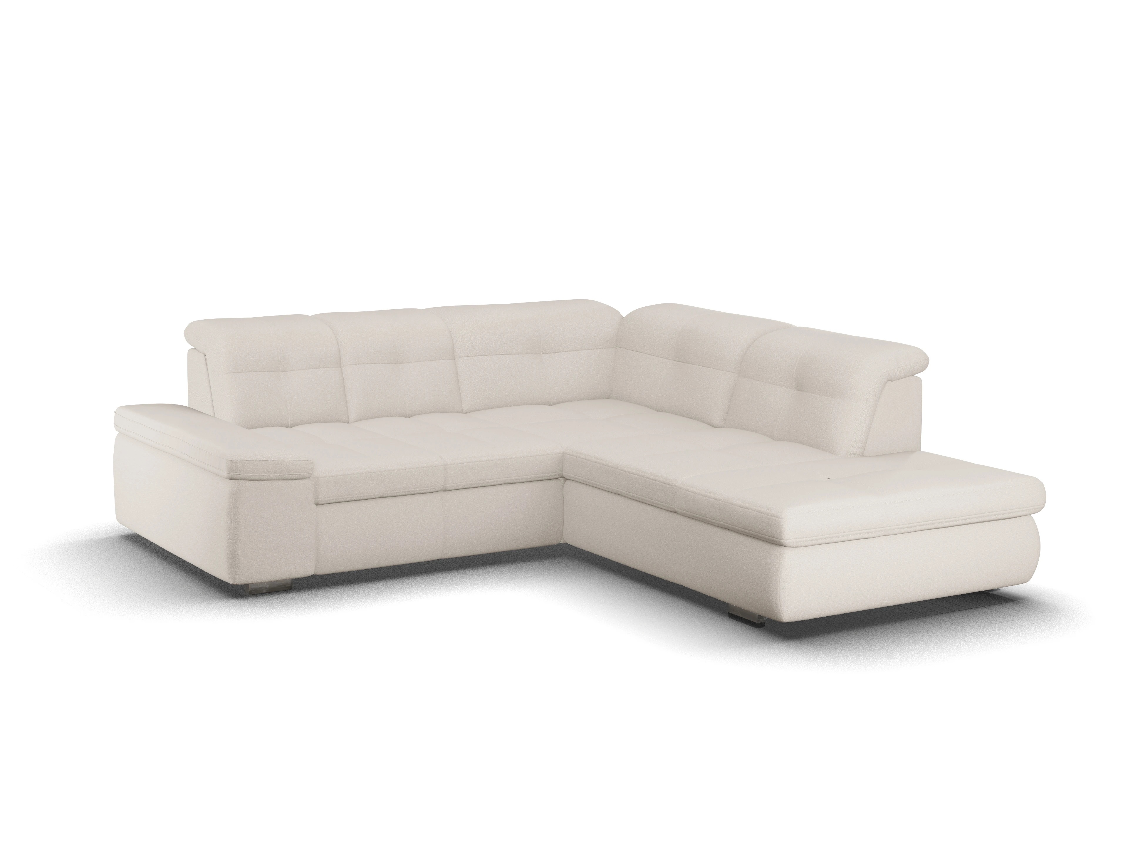 Ansicht des Produktes SC Smart 1001 Ecksofa rechts Abschluss offen in Stoff Beige