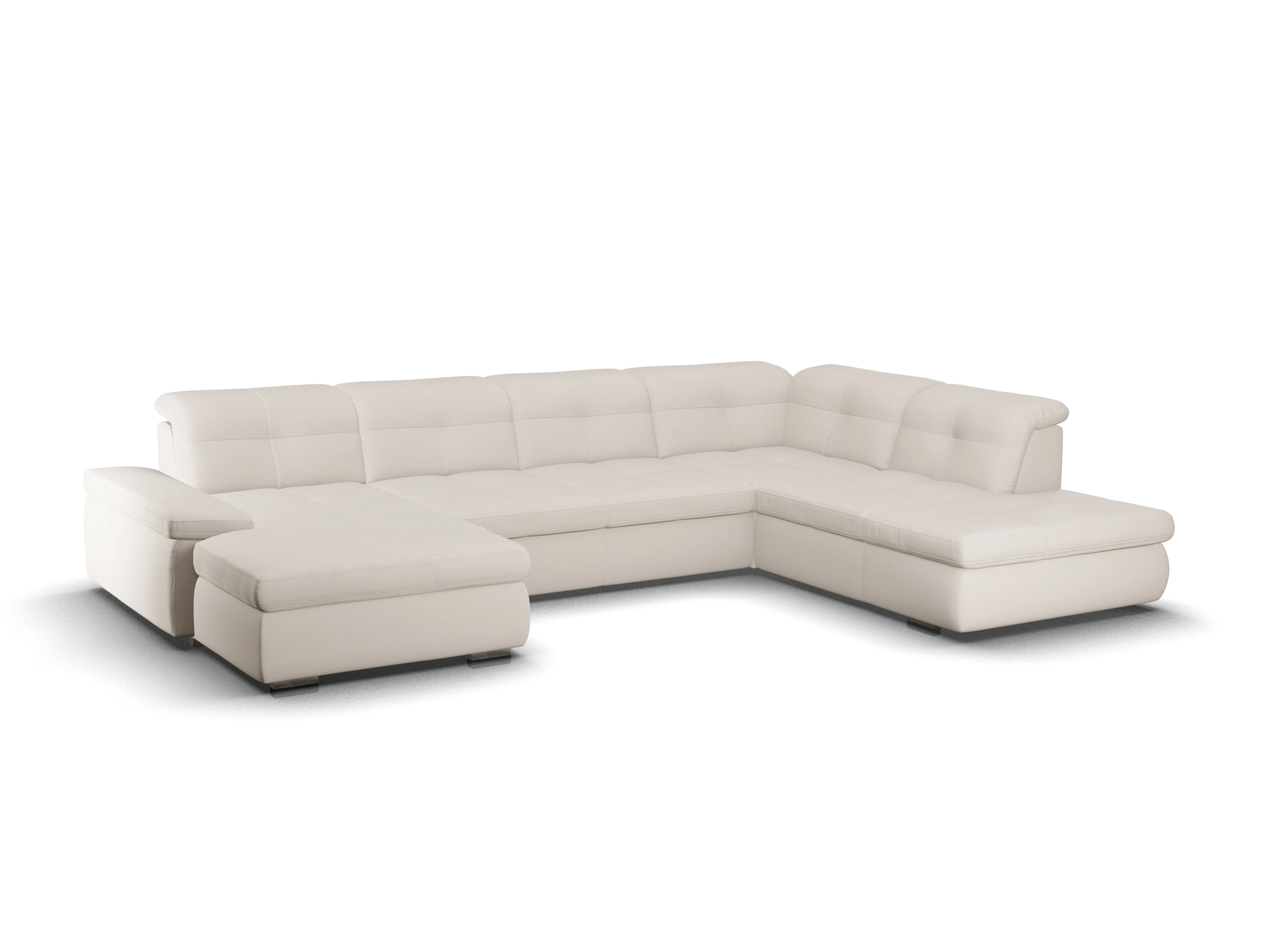 Ansicht des Produktes SC Smart 1001 Wohnlandschaft offen beidseitig in Stoff Beige