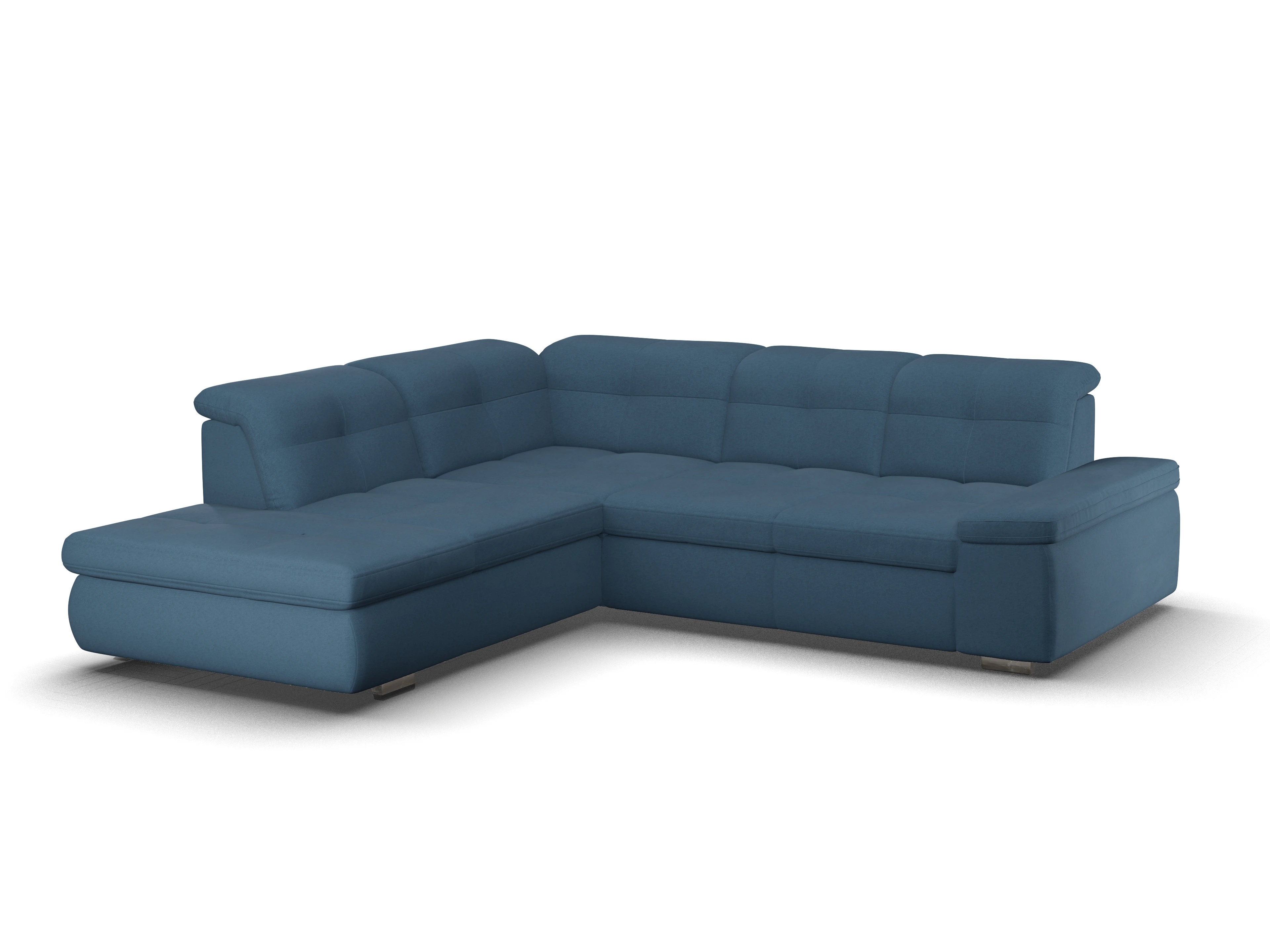 Ansicht des Produktes SC Smart 1001 Ecksofa links Abschluss offen in Stoff Blau