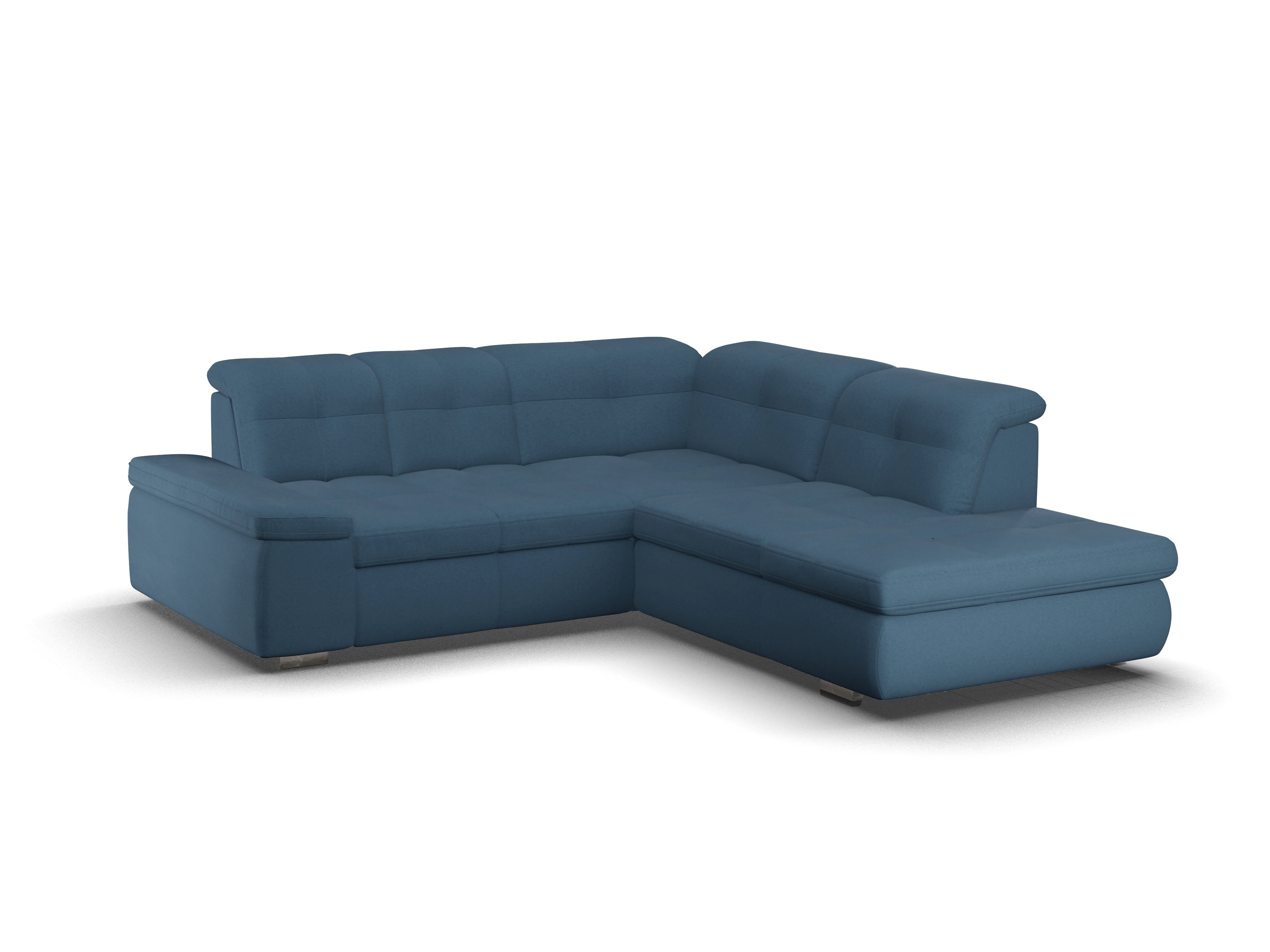 Ansicht des Produktes SC Smart 1001 Ecksofa rechts Abschluss offen in Stoff Blau