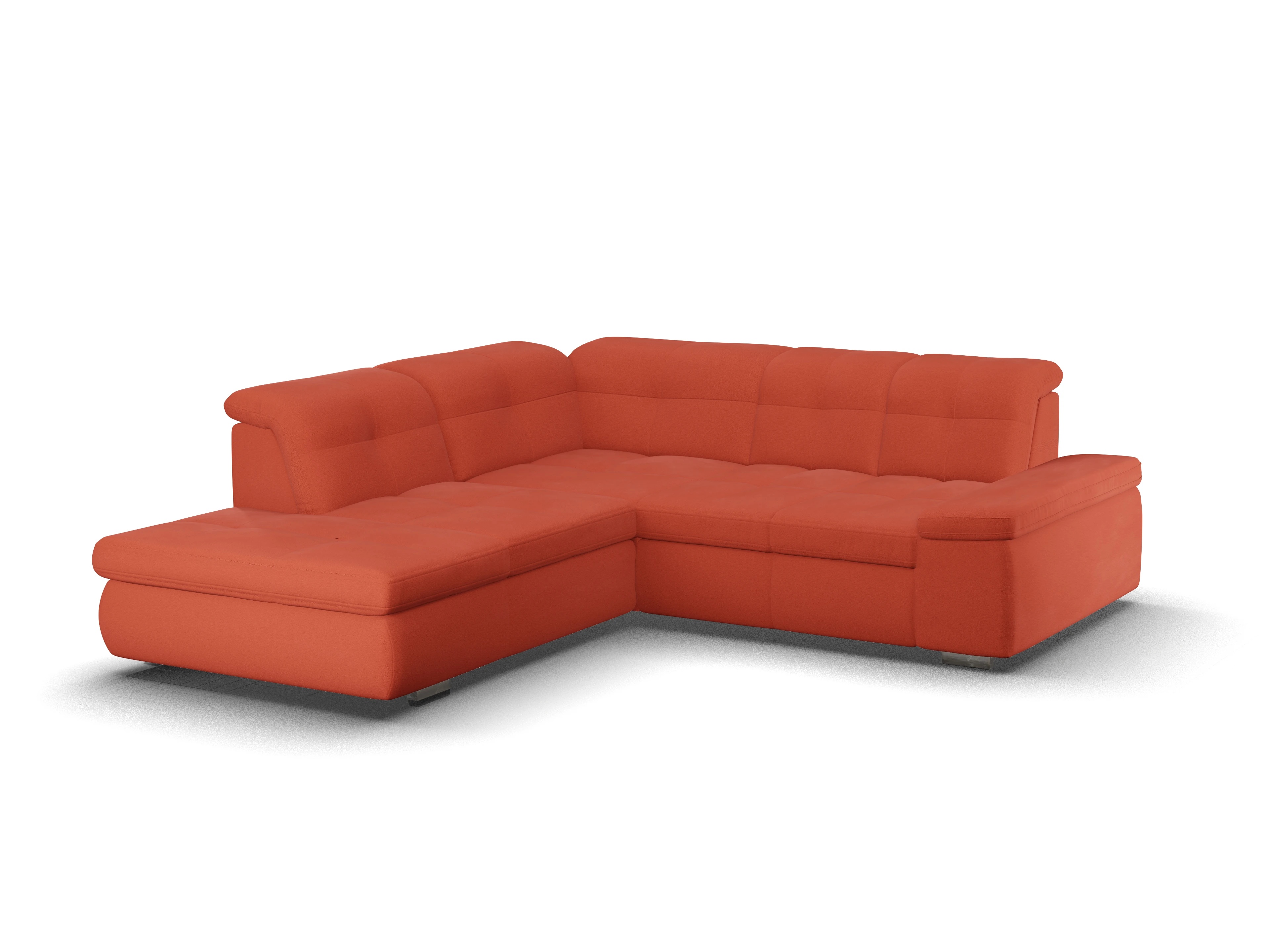 Sitz Concept smart 1001 Ecksofa 1,5Aho SE Small L Ansicht des Produktes SC Smart 1001 Ecksofa links Abschluss offen in Stoff Orange