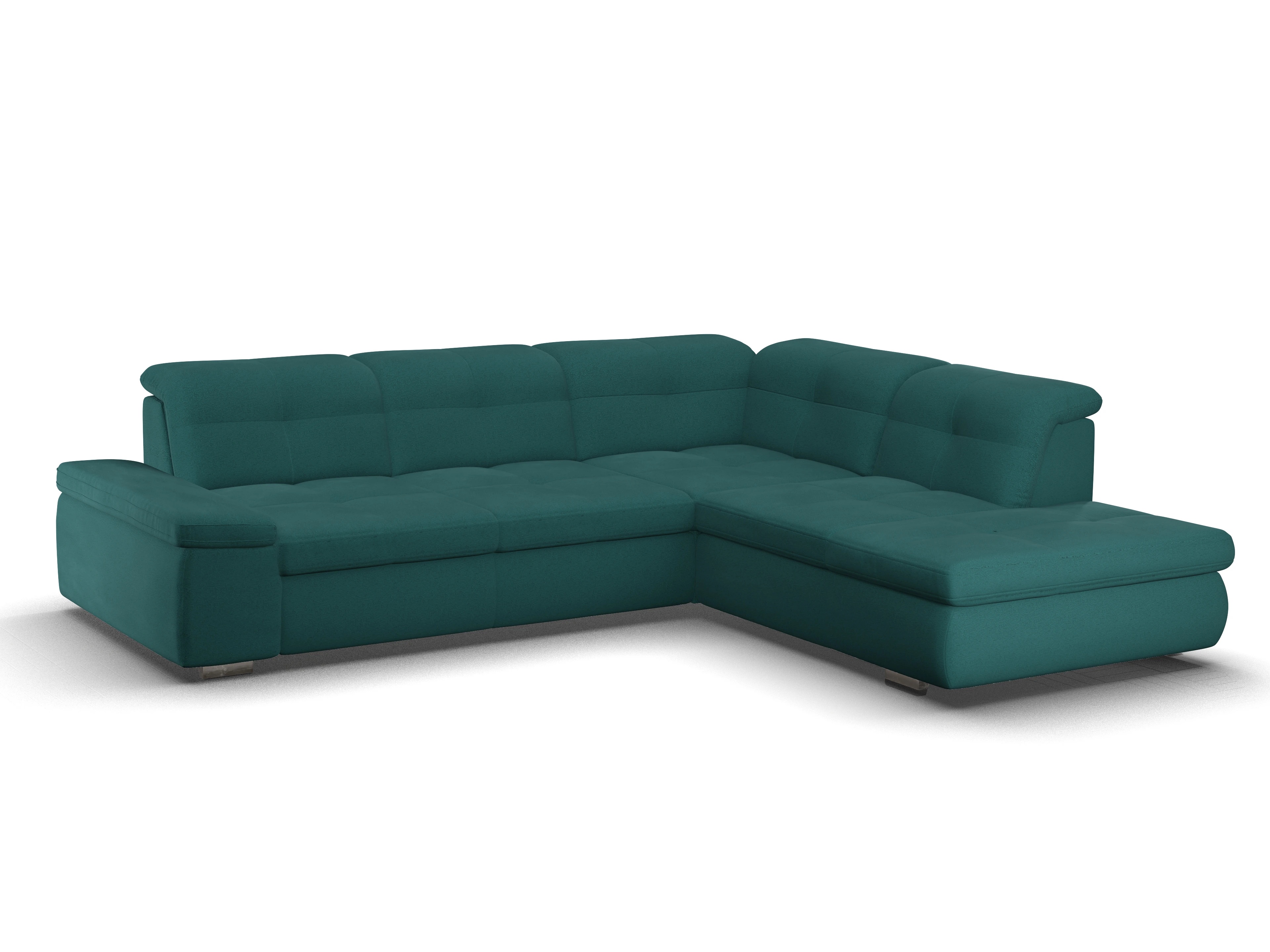 Ansicht des Produktes SC Smart 1001 Ecksofa rechts Abschluss offen in Stoff Blau