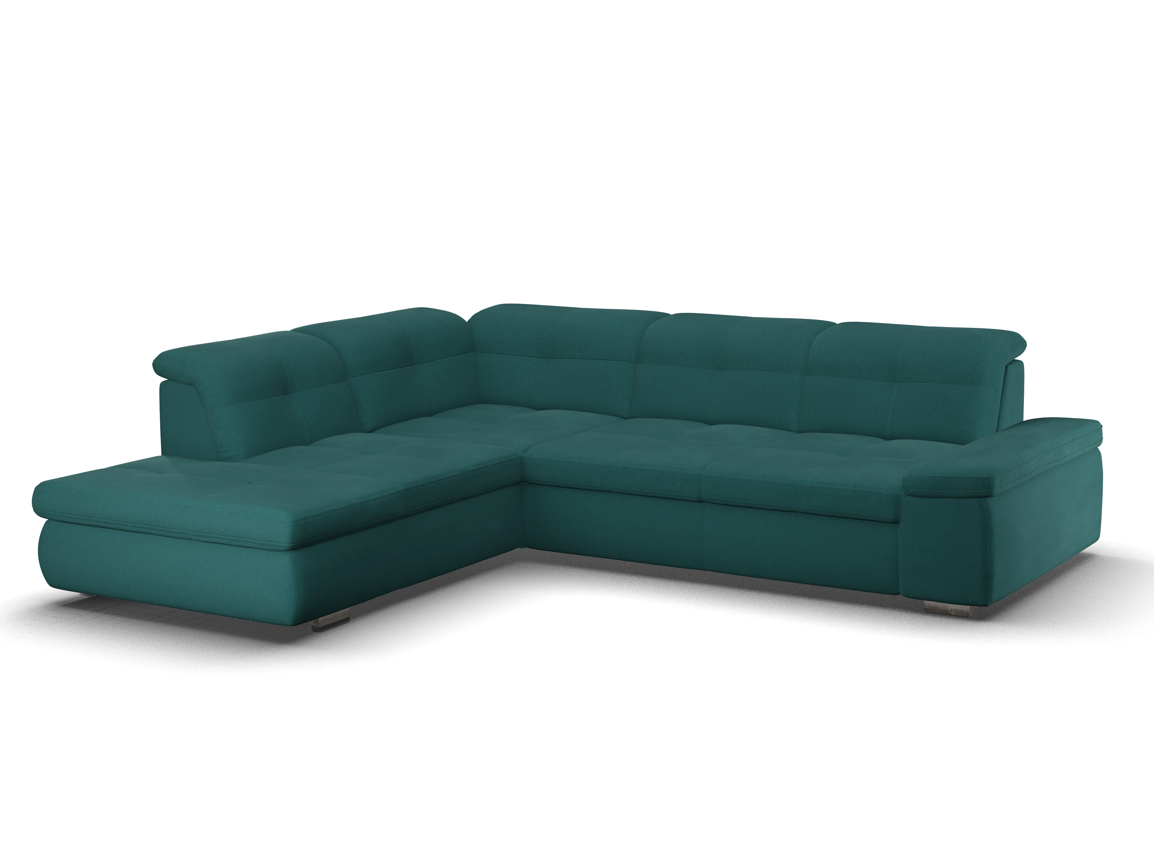 Ansicht des Produktes SC Smart 1001 Ecksofa links Abschluss offen in Stoff Blau
