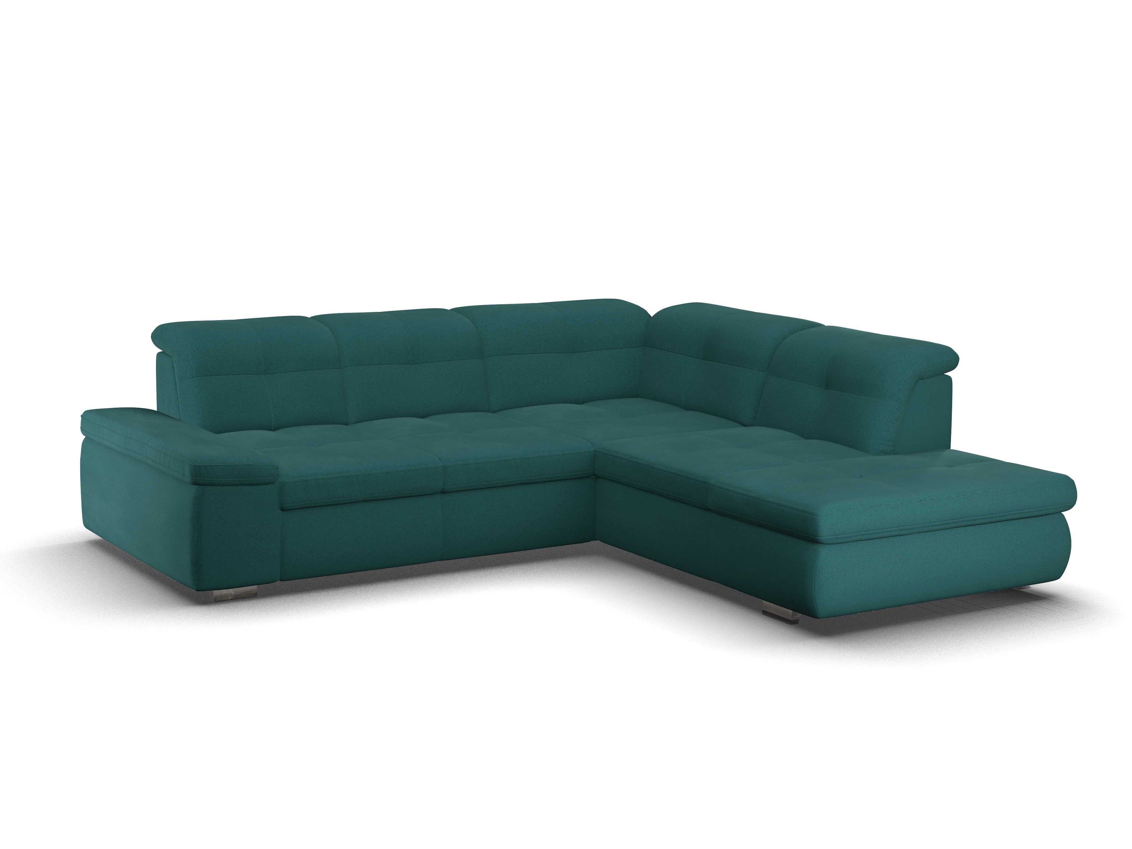 Ansicht des Produktes SC Smart 1001 Ecksofa rechts Abschluss offen in Stoff Blau