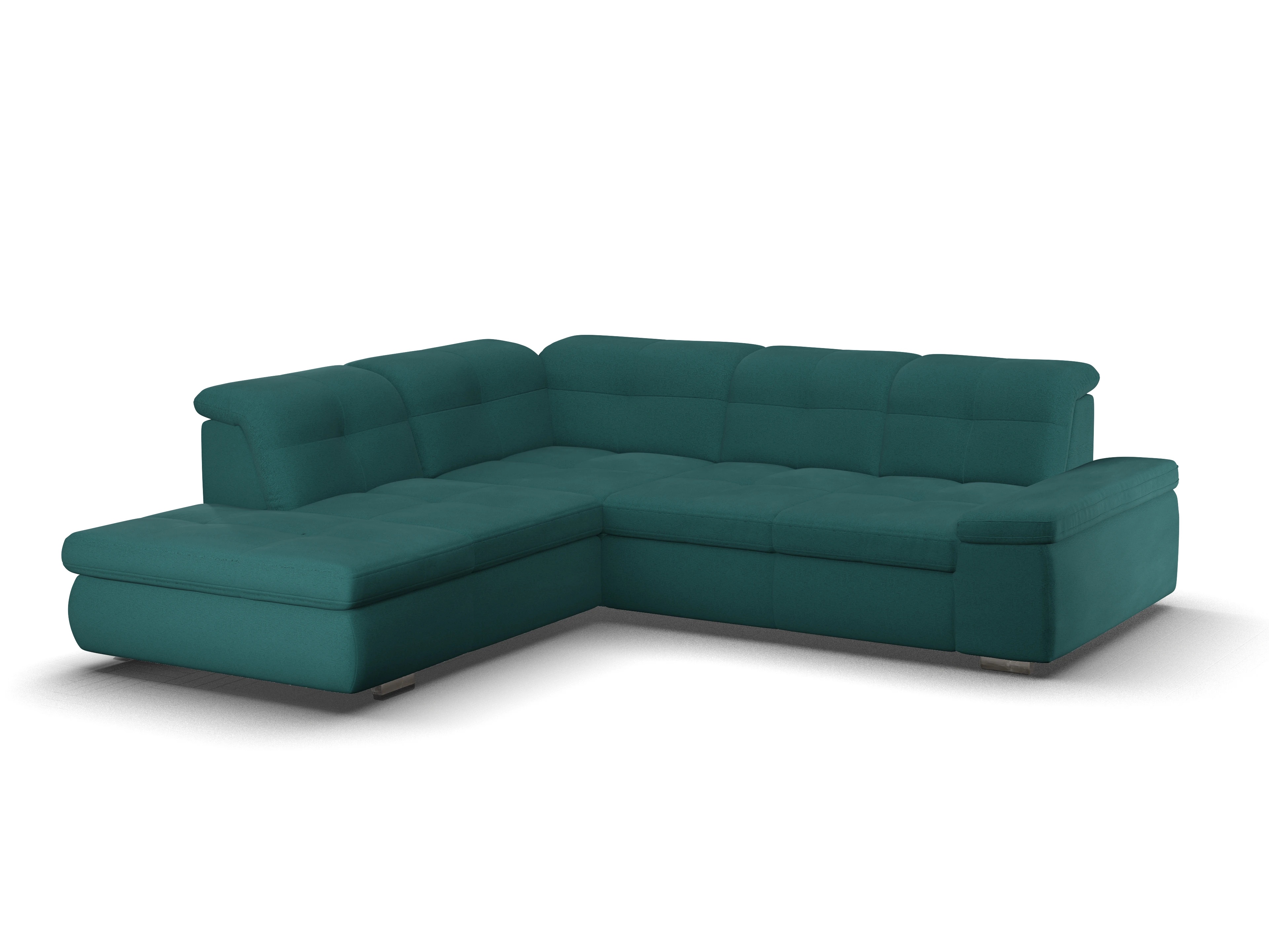Sitz Concept smart 1001 Ecksofa 1,5Aho SE Medium L Ansicht des Produktes SC Smart 1001 Ecksofa links Abschluss offen in Stoff Blau