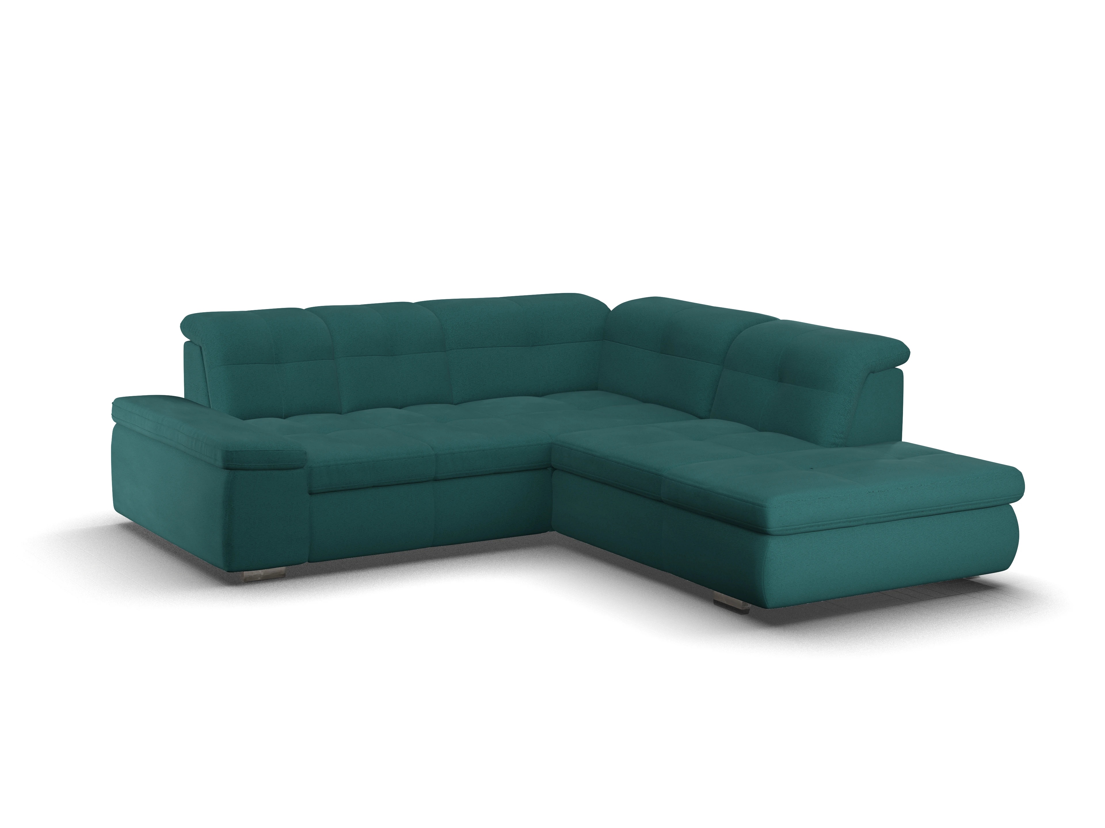 Ansicht des Produktes SC Smart 1001 Ecksofa rechts Abschluss offen in Stoff Blau