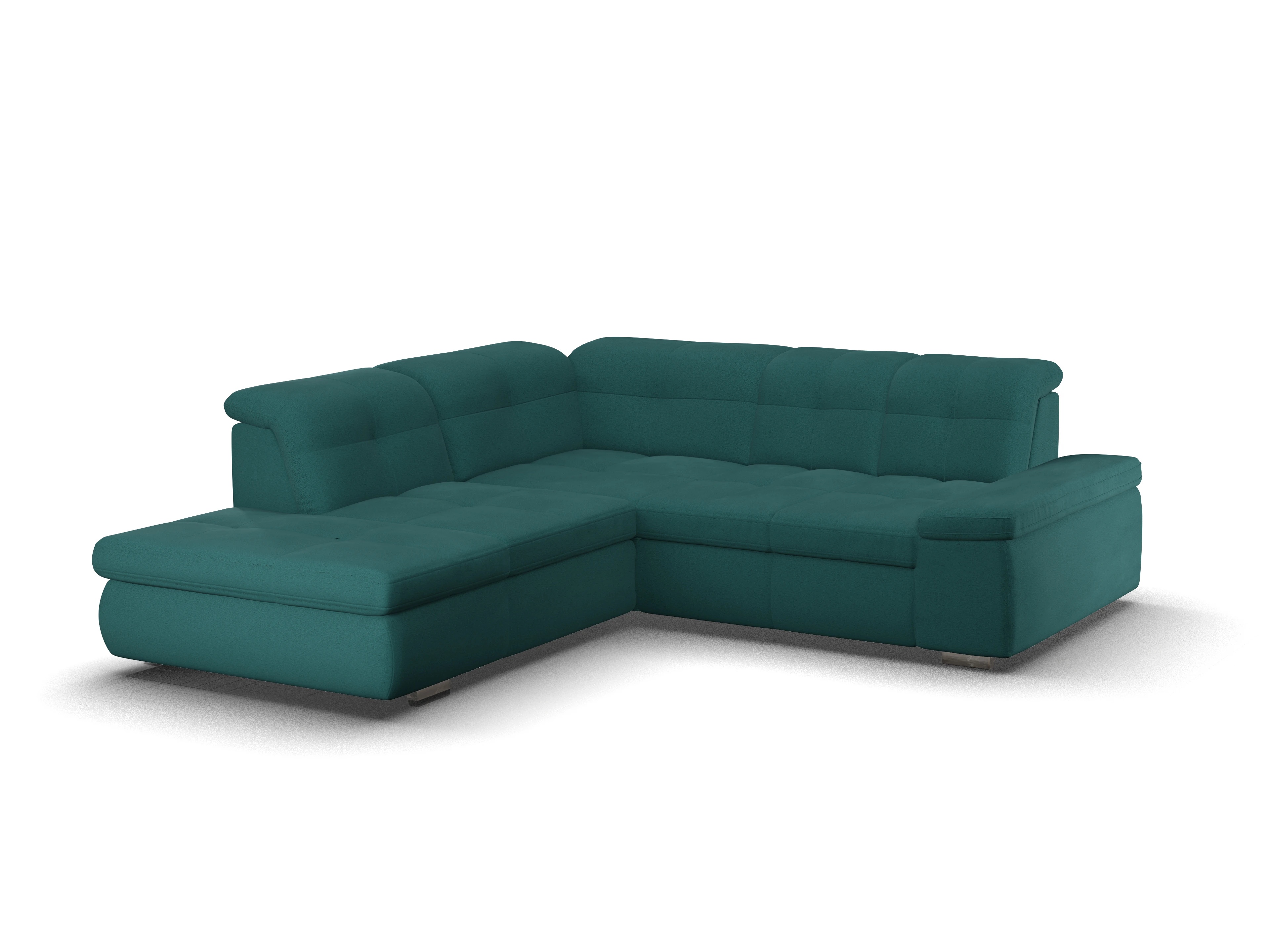 Ansicht des Produktes SC Smart 1001 Ecksofa links Abschluss offen in Stoff Blau