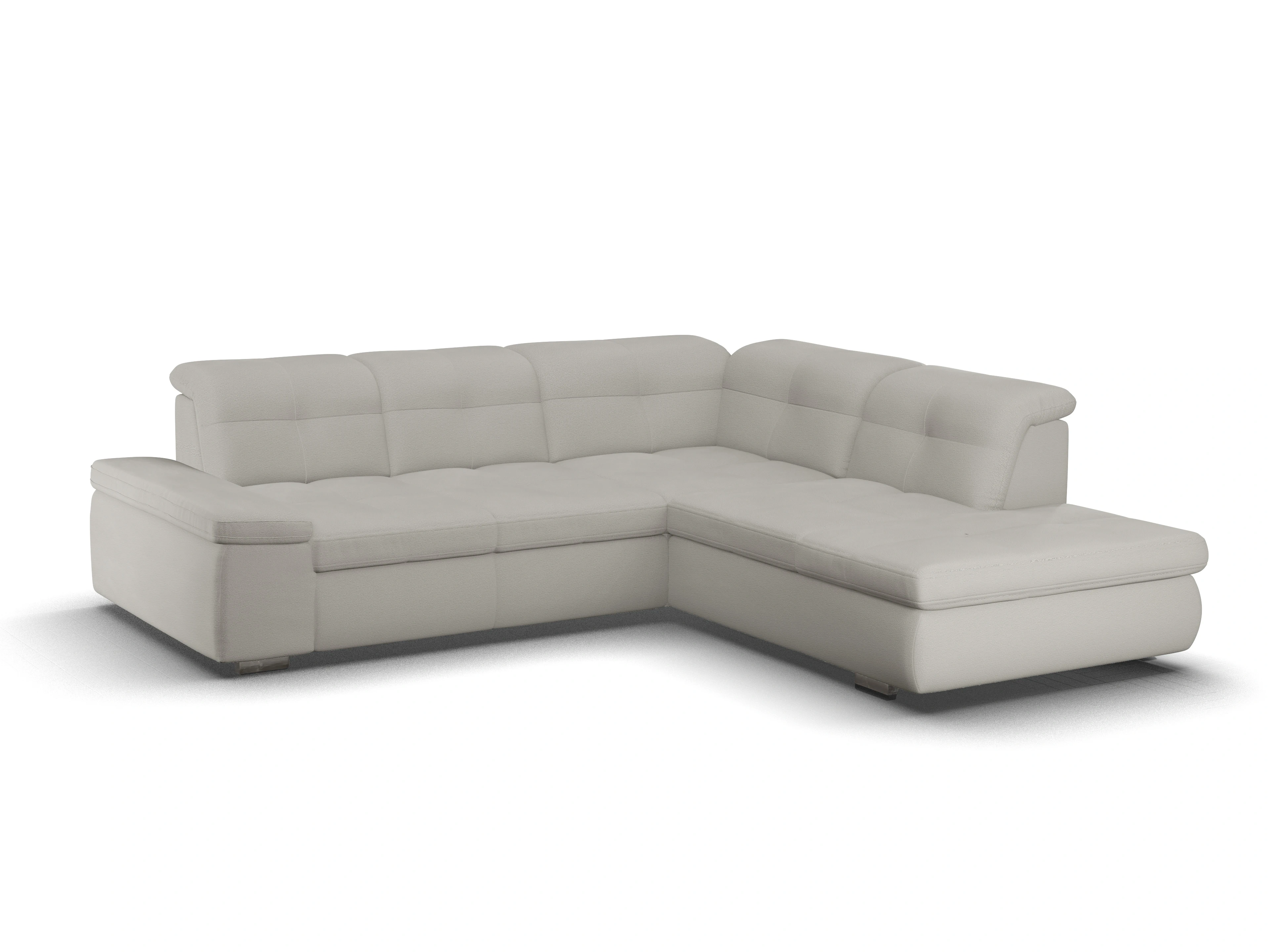 Ansicht des Produktes SC Smart 1001 Ecksofa rechts Abschluss offen in Stoff Grau