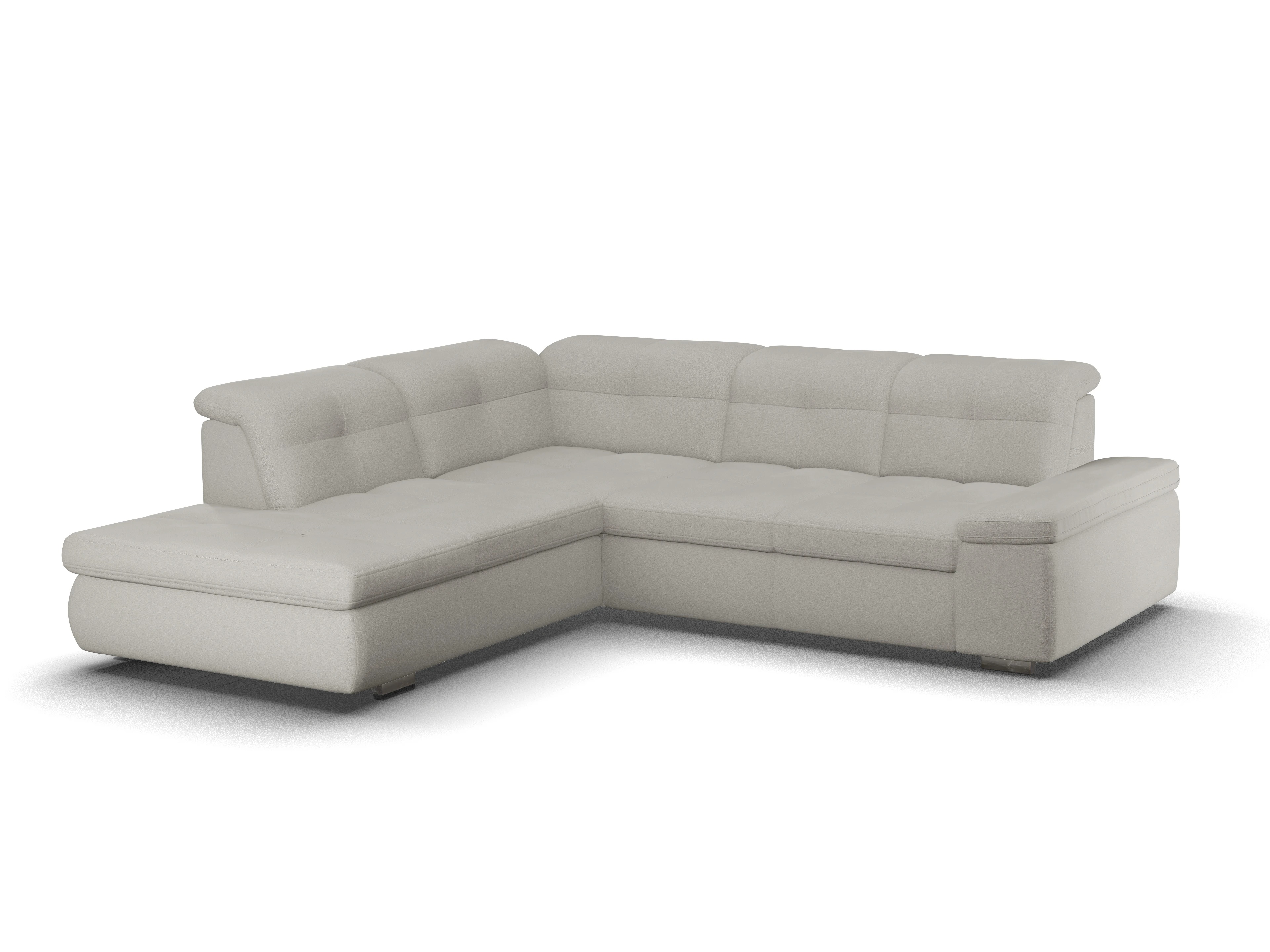 Sitz Concept smart 1001 Ecksofa 1,5Aho SE Medium L Ansicht des Produktes SC Smart 1001 Ecksofa links Abschluss offen in Stoff Grau