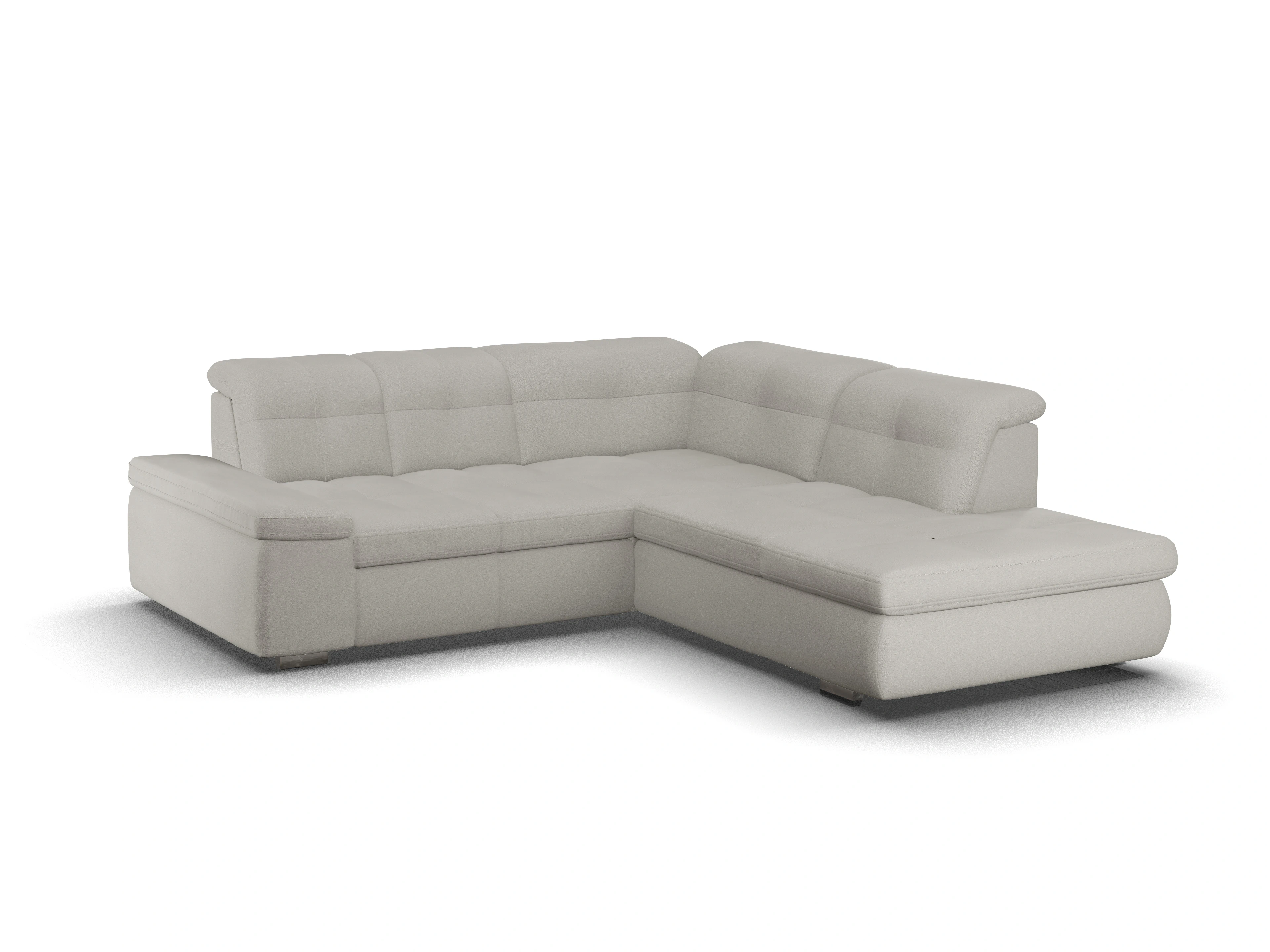 Sitz Concept smart 1001 Ecksofa 1,5Aho SE Small R Ansicht des Produktes SC Smart 1001 Ecksofa rechts Abschluss offen in Stoff Grau