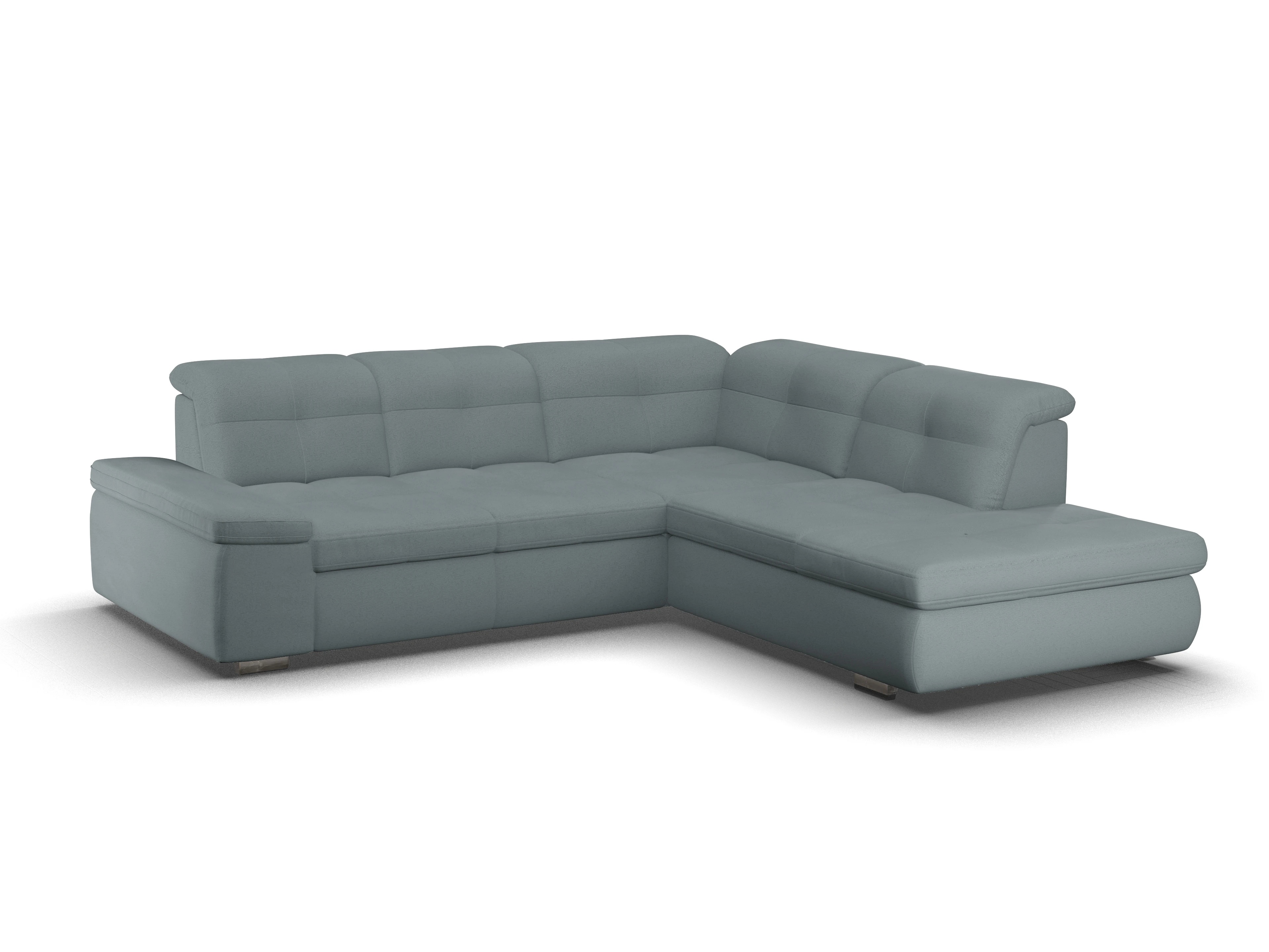 Ansicht des Produktes SC Smart 1001 Ecksofa rechts Abschluss offen in Stoff Grau