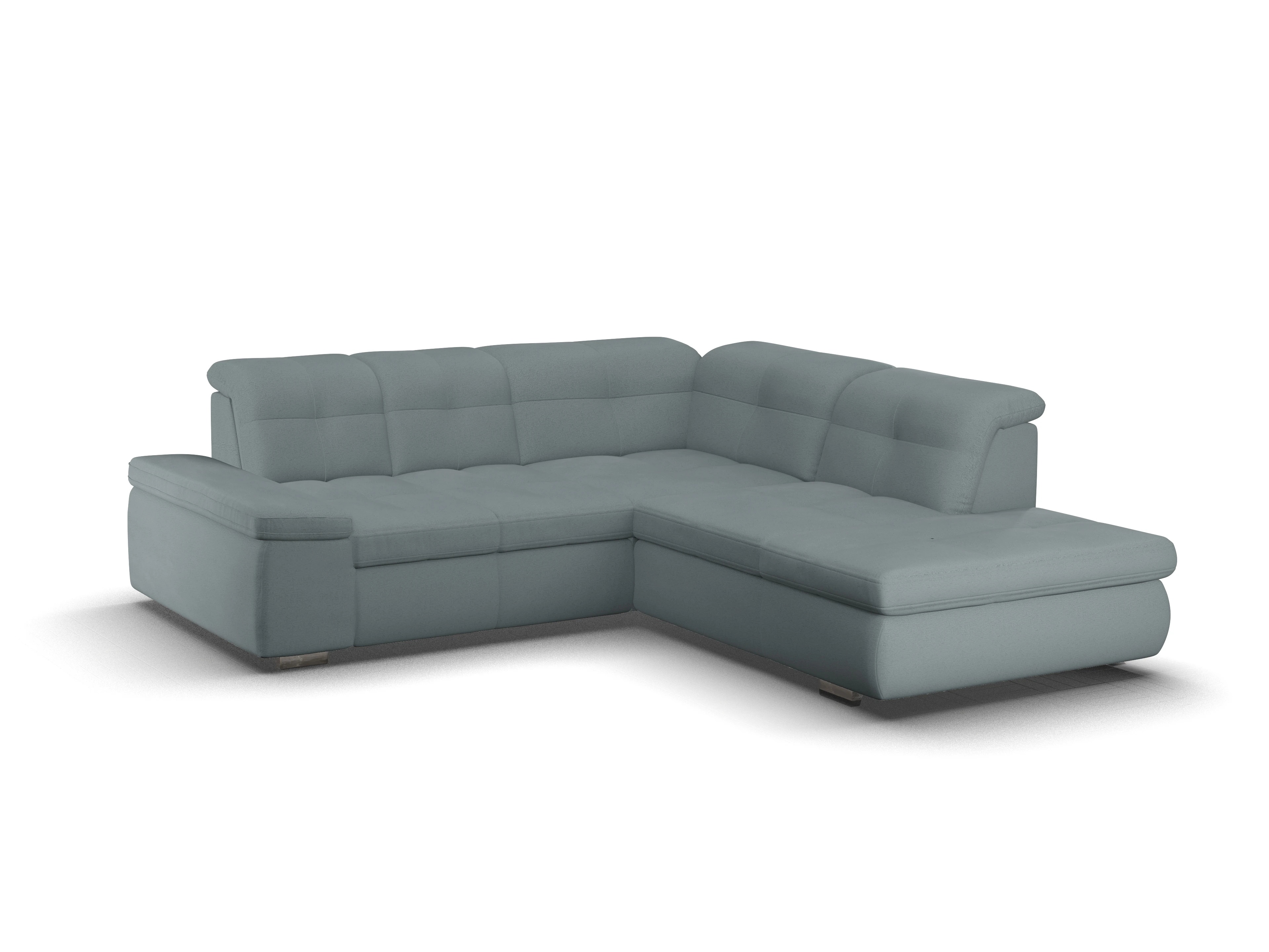 Ansicht des Produktes SC Smart 1001 Ecksofa rechts Abschluss offen in Stoff Grau