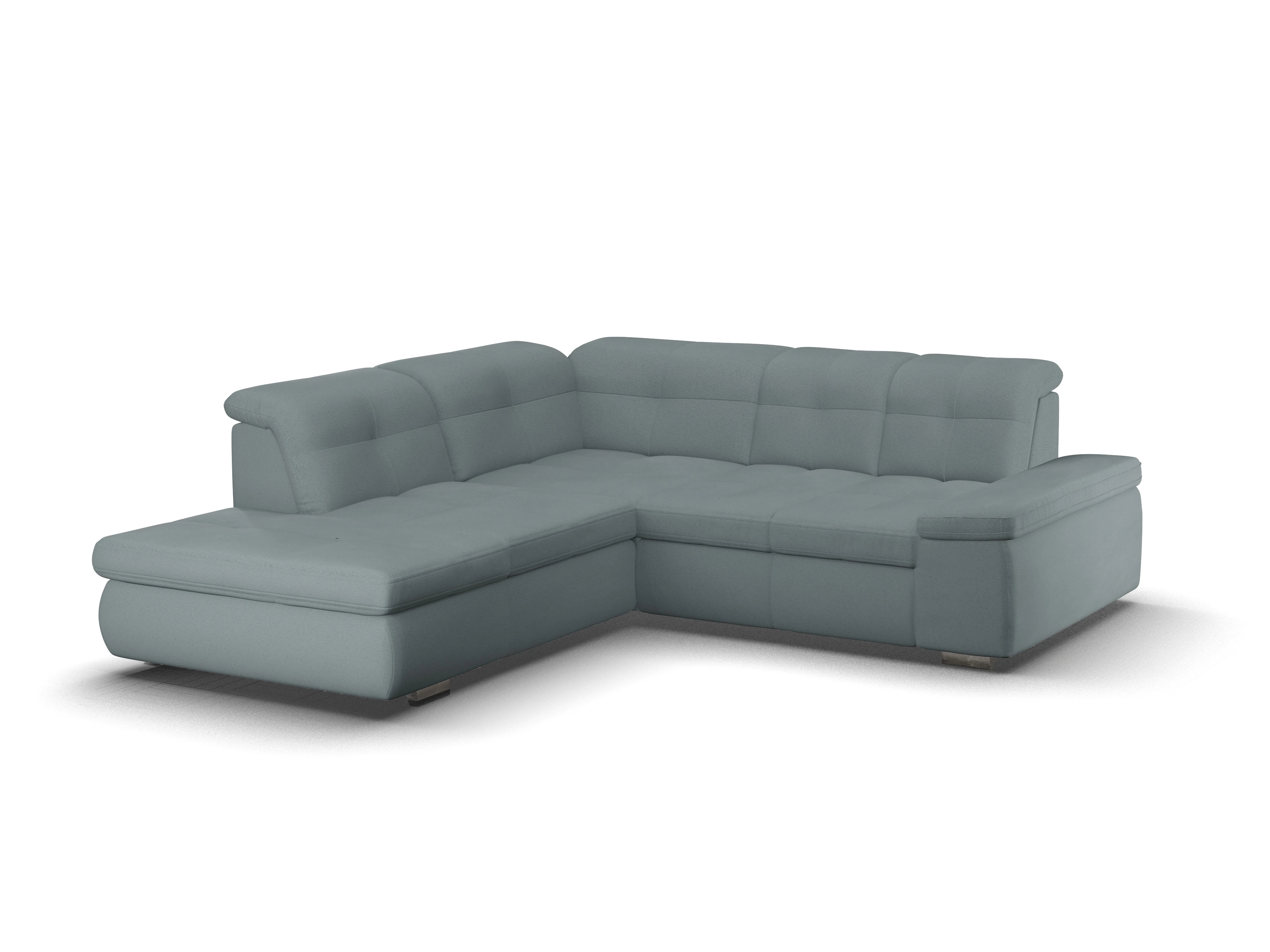 Ansicht des Produktes SC Smart 1001 Ecksofa links Abschluss offen in Stoff Grau