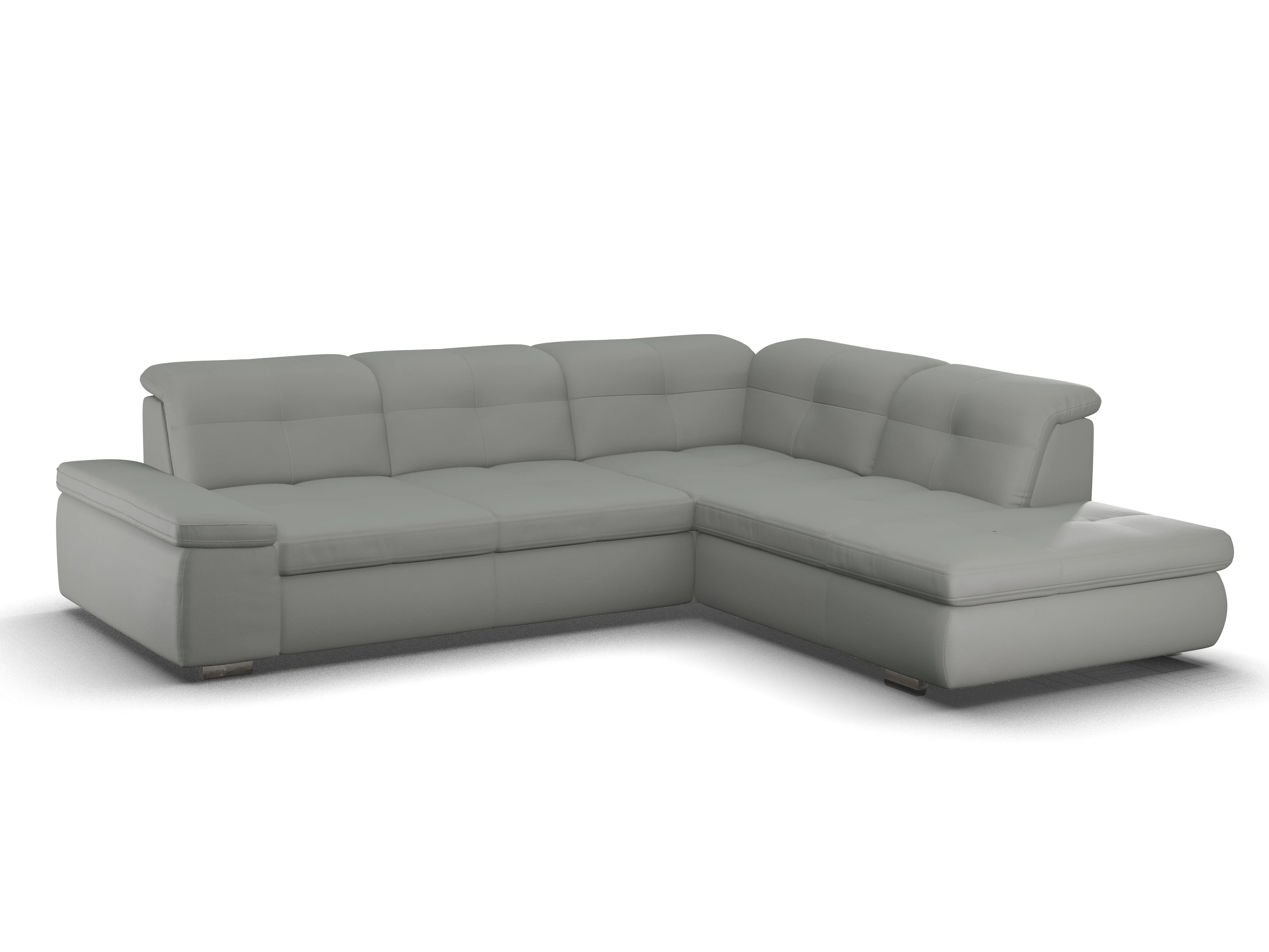 Sitz Concept smart 1001 Ecksofa 1,5Aho SE Large R Ansicht des Produktes SC Smart 1001 Ecksofa rechts Abschluss offen in Stoff Grau