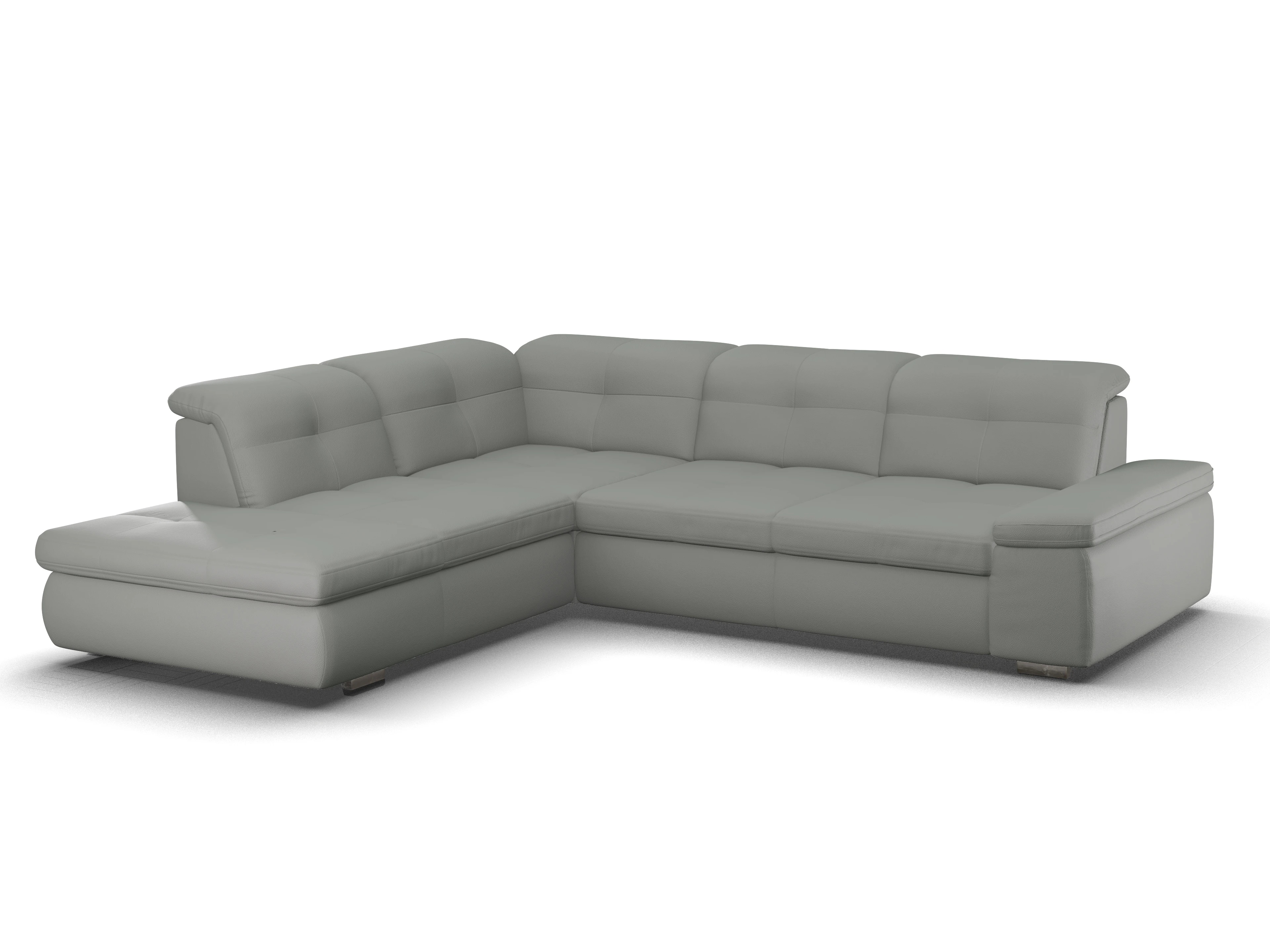 Ansicht des Produktes SC Smart 1001 Ecksofa links Abschluss offen in Stoff Grau
