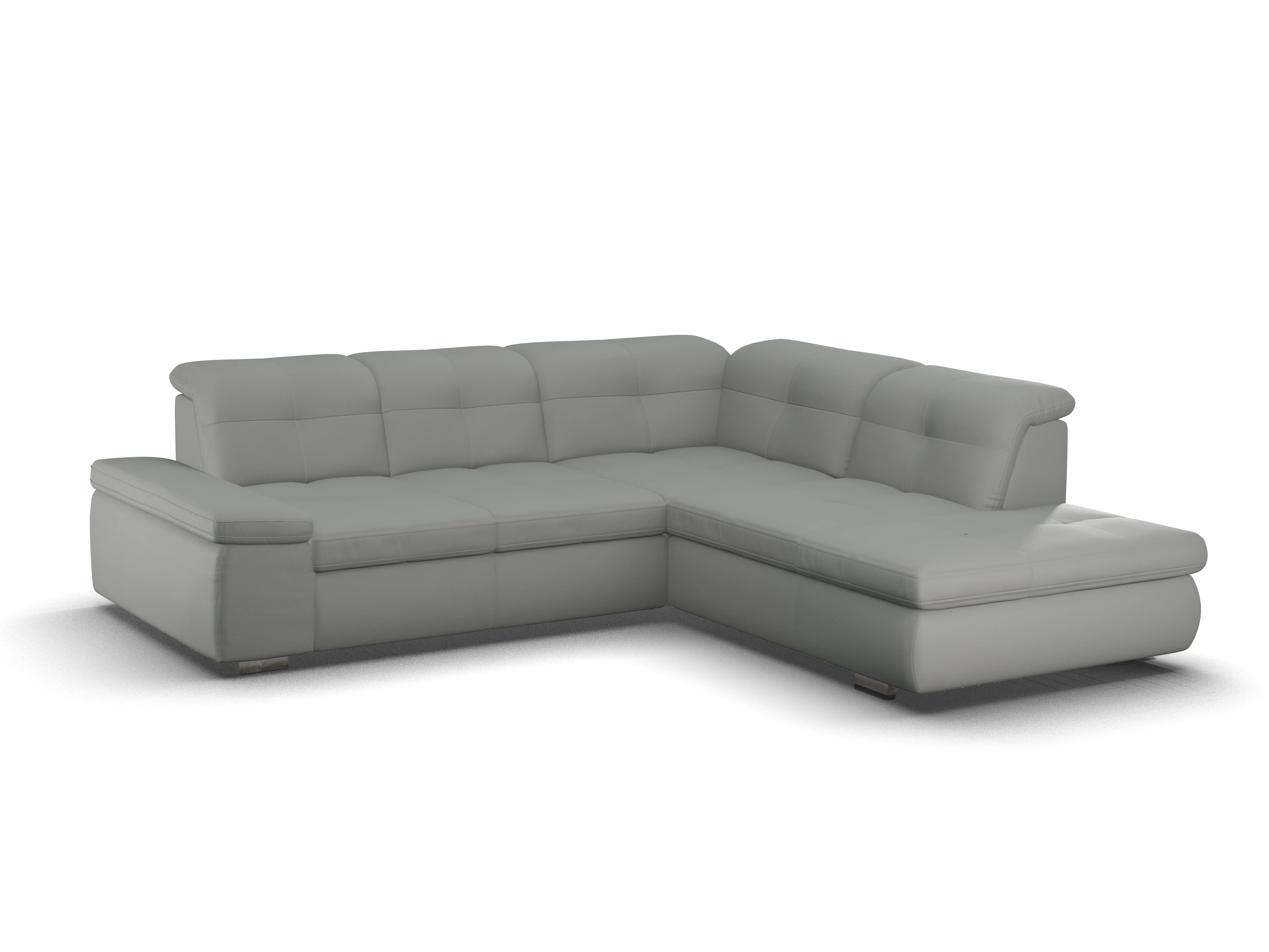 Sitz Concept smart 1001 Ecksofa 1,5Aho SE Medium R Ansicht des Produktes SC Smart 1001 Ecksofa rechts Abschluss offen in Stoff Grau
