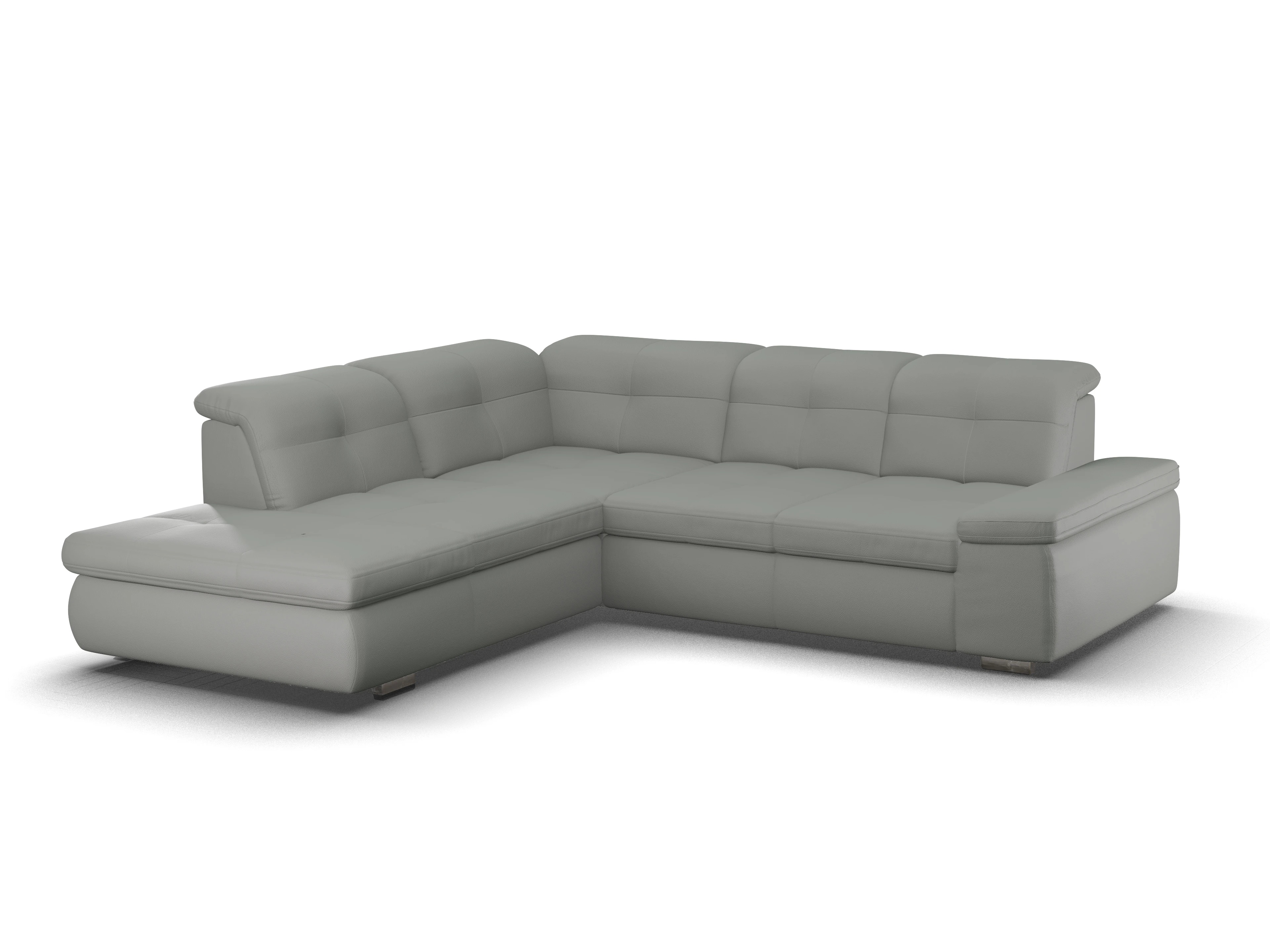 Ansicht des Produktes SC Smart 1001 Ecksofa links Abschluss offen in Stoff Grau