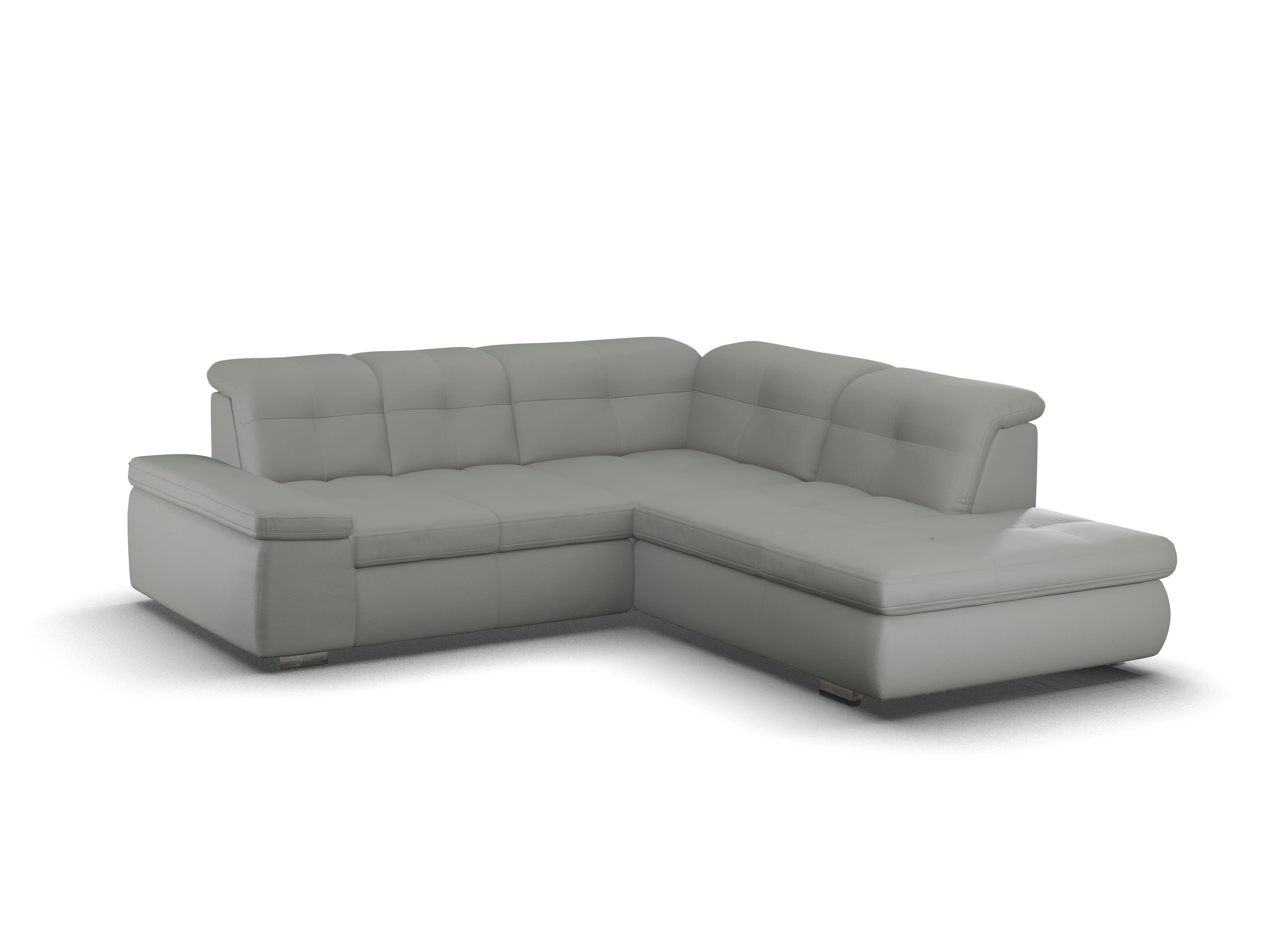Sitz Concept smart 1001 Ecksofa 1,5Aho SE Small R Ansicht des Produktes SC Smart 1001 Ecksofa rechts Abschluss offen in Stoff Grau