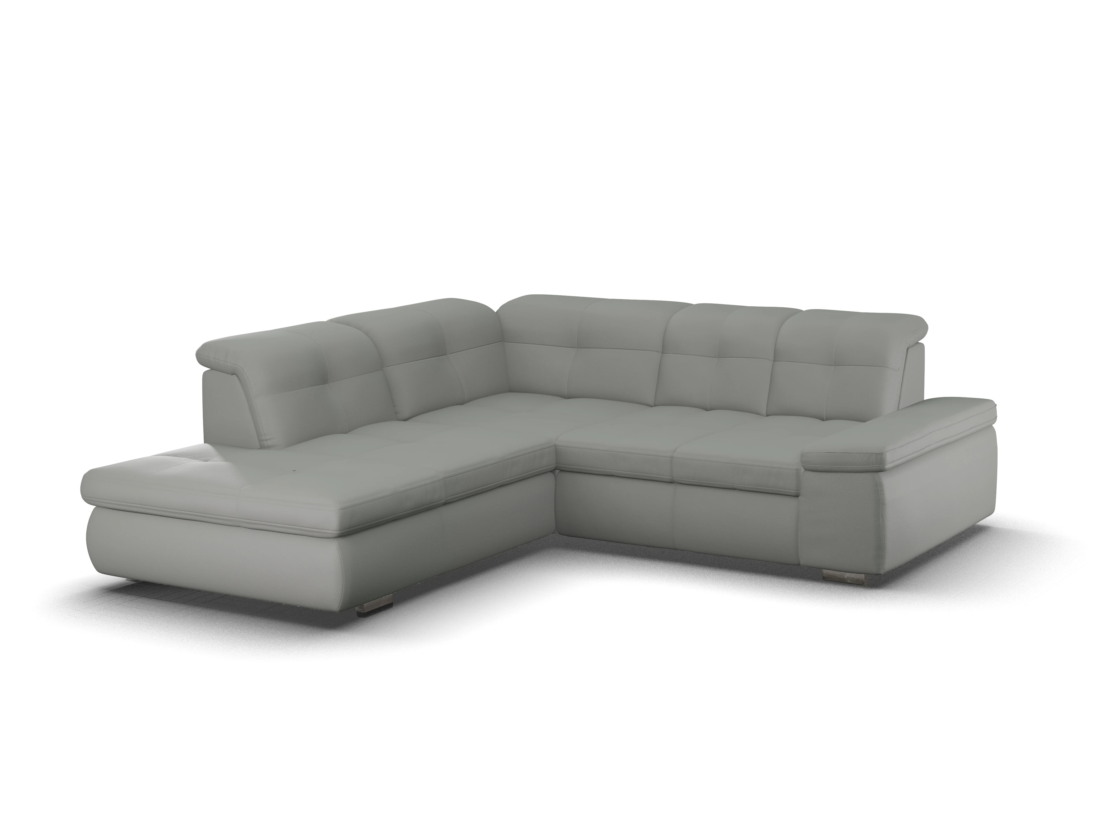 Ansicht des Produktes SC Smart 1001 Ecksofa links Abschluss offen in Stoff Grau