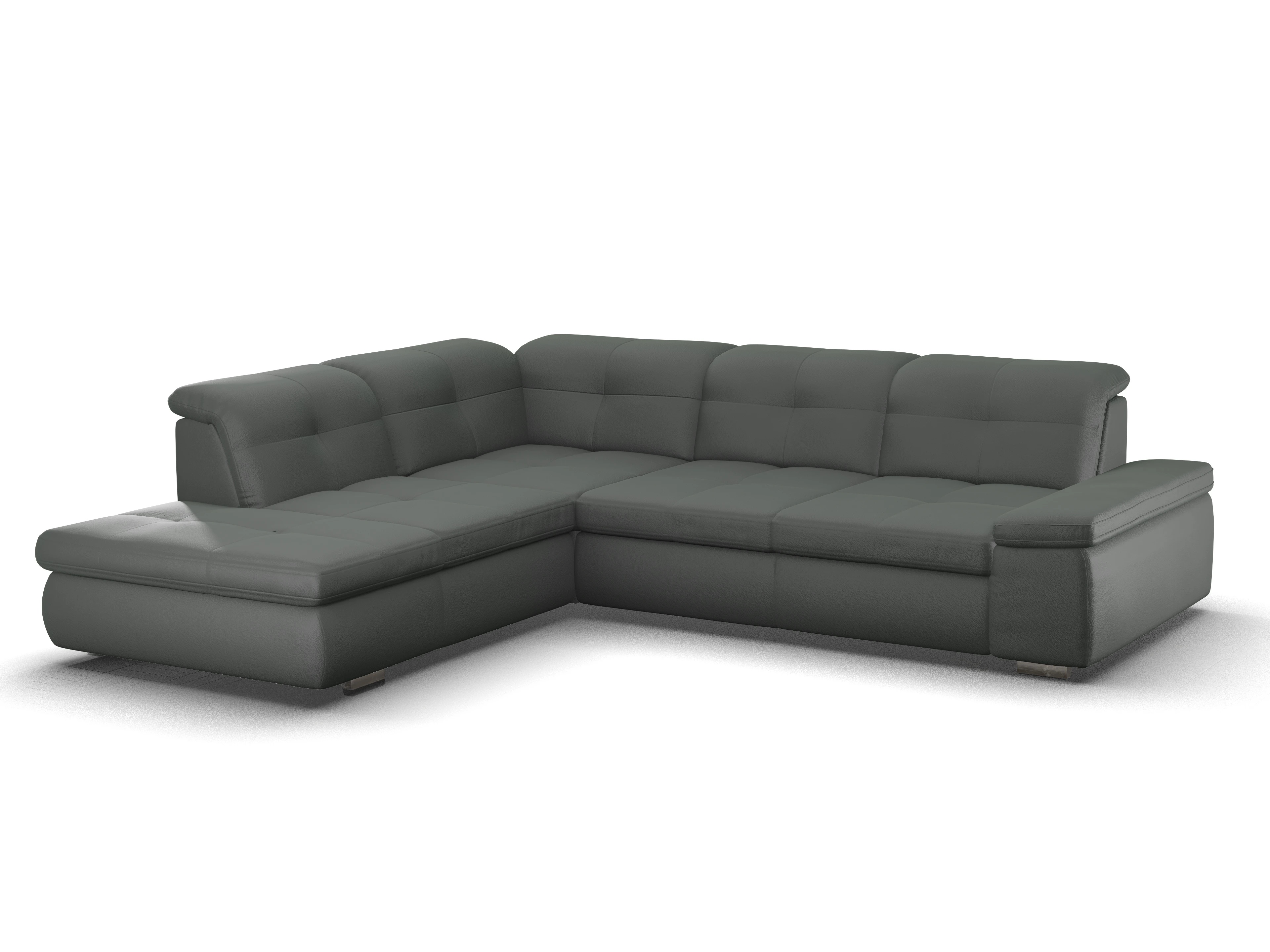 Sitz Concept smart 1001 Ecksofa 1,5Aho SE Large L Ansicht des Produktes SC Smart 1001 Ecksofa links Abschluss offen in Stoff Grau