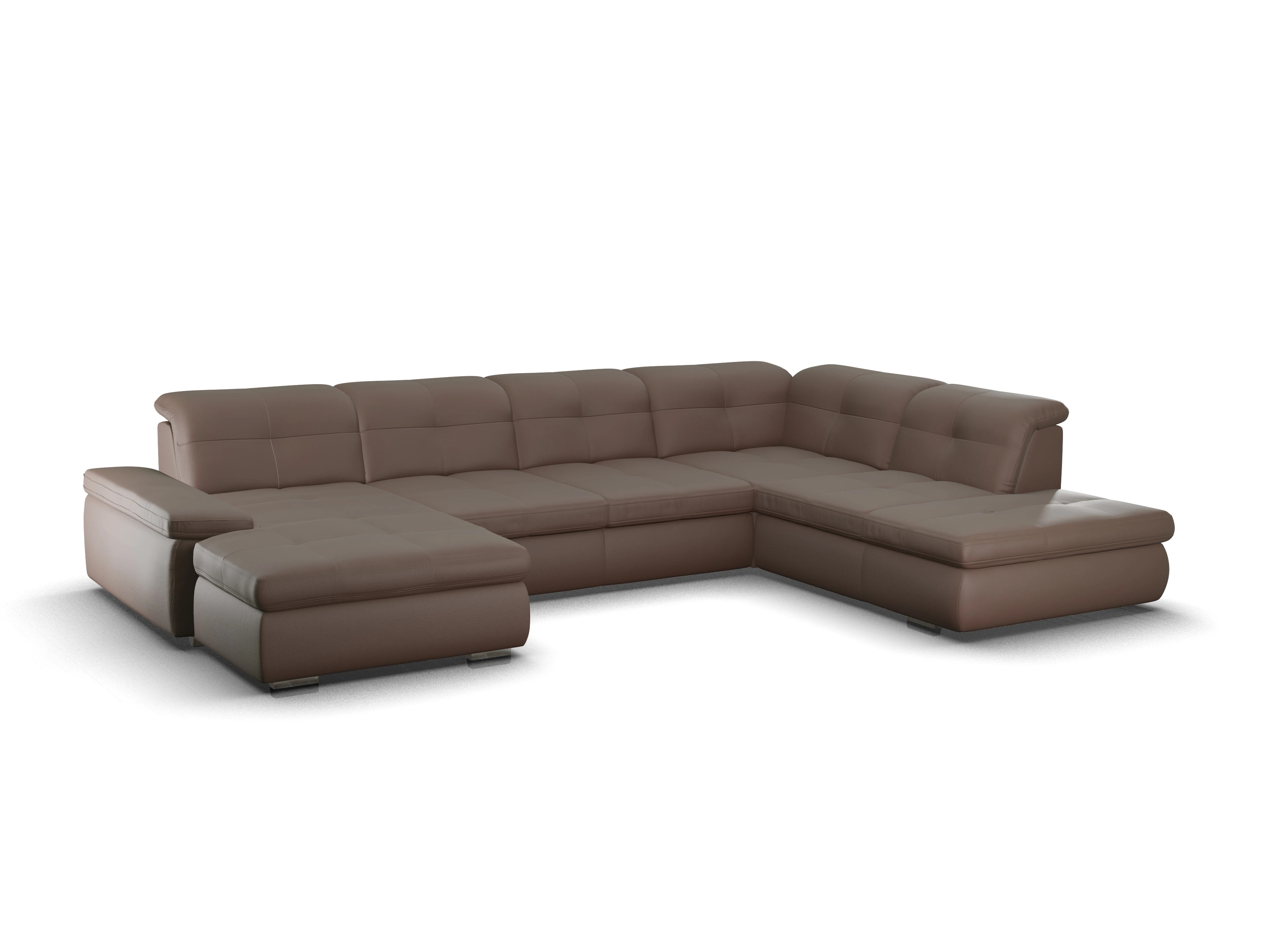 Sitz Concept smart 1001 Canapé Large SE 1,5Aho L Ansicht des Produktes SC Smart 1001 Wohnlandschaft offen beidseitig in Stoff Braun