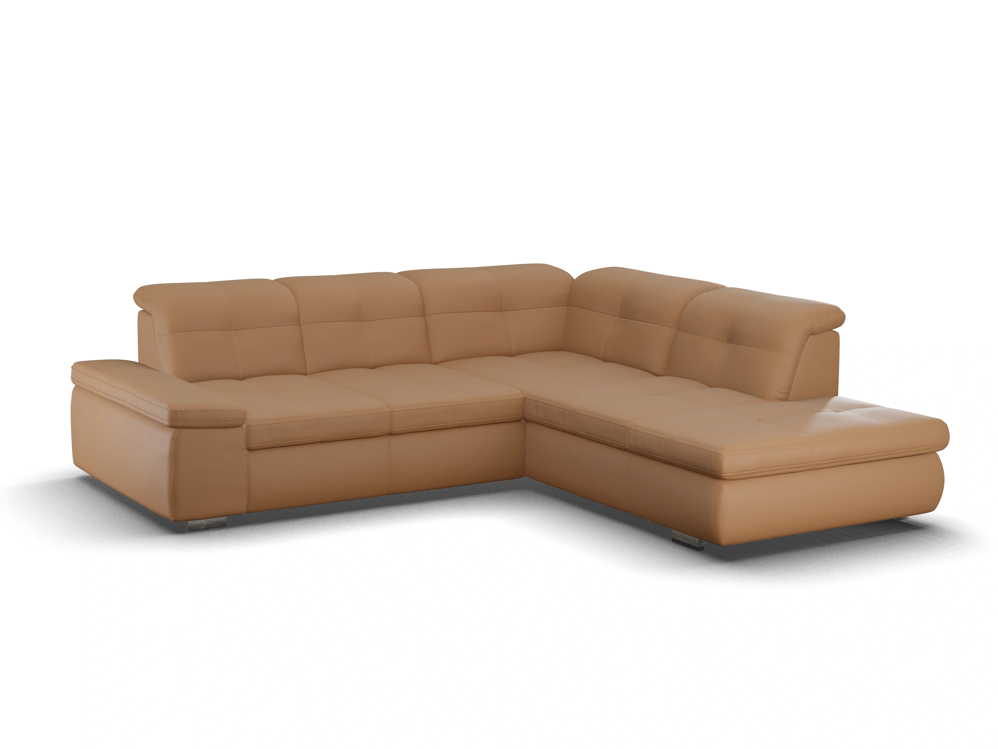 Ansicht des Produktes SC Smart 1001 Ecksofa rechts Abschluss offen in Stoff Braun